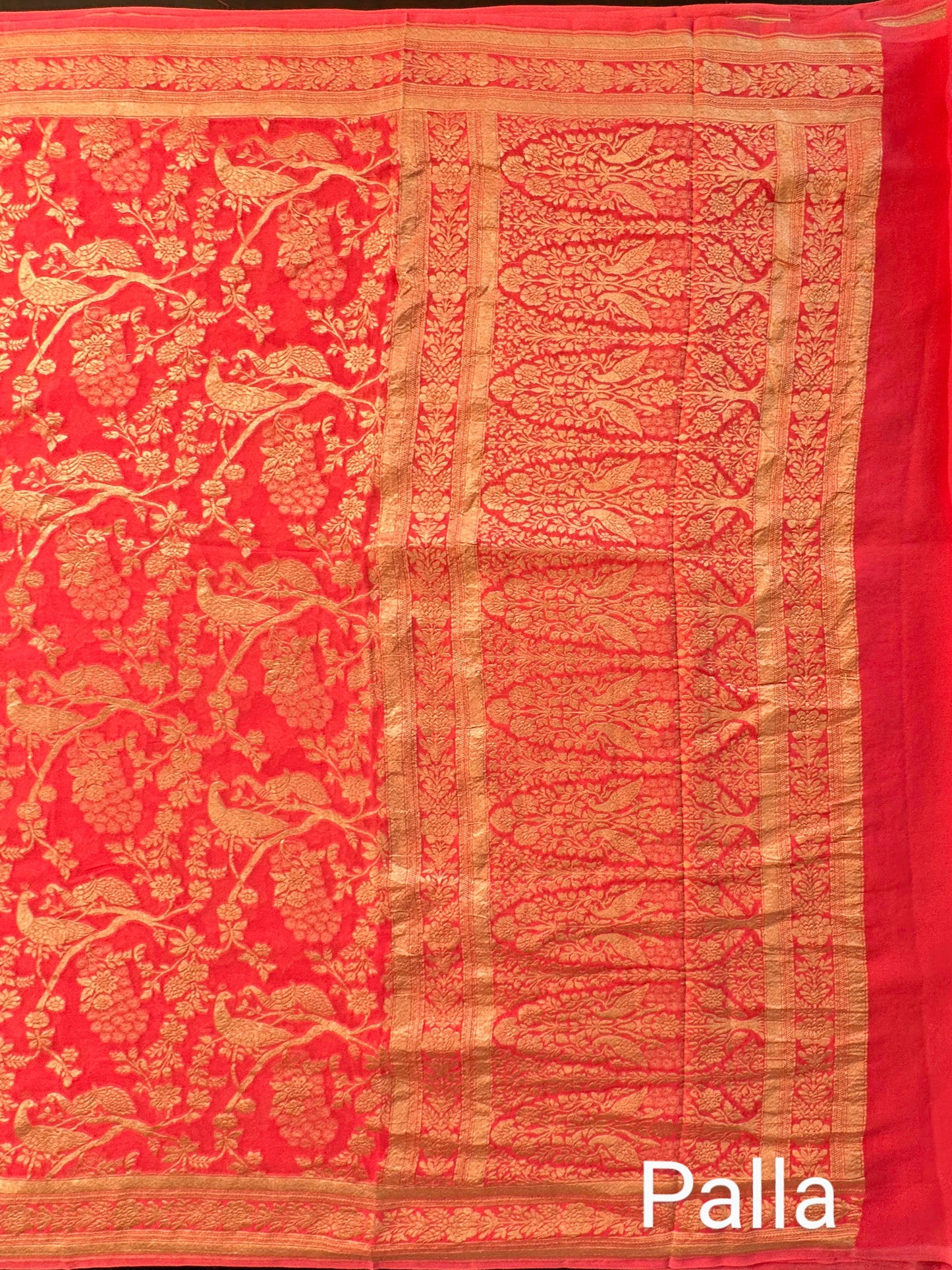 Khaddi Jaal Pure Georgette Saree