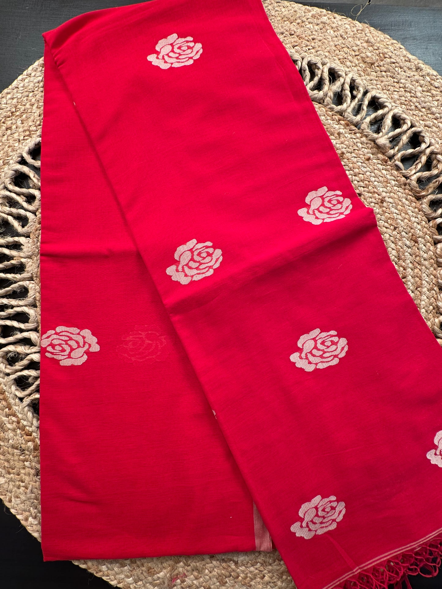 Red Bengal Pure Cotton Saree