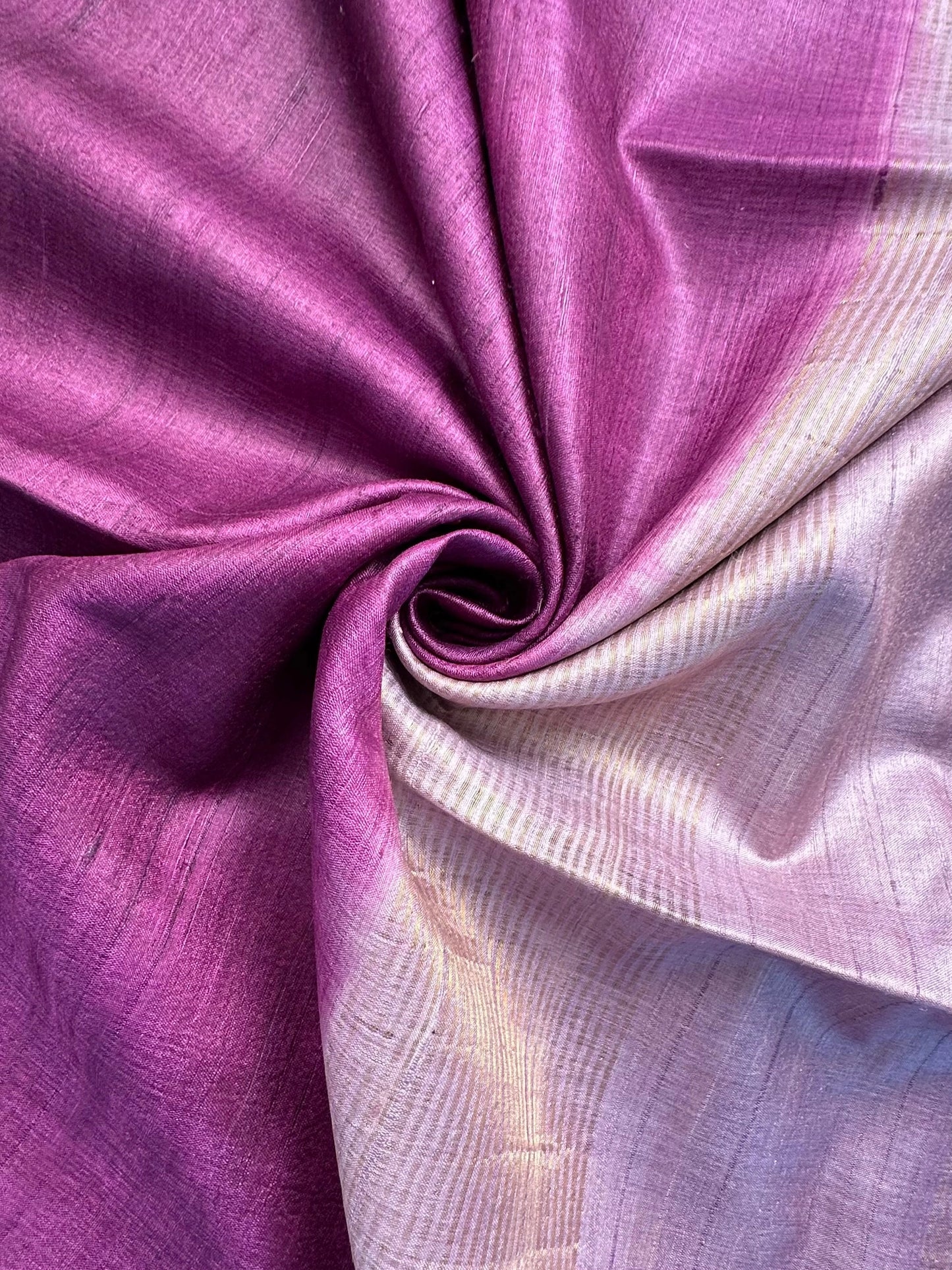 Shaded Purple Handloom Tussar Silk Saree