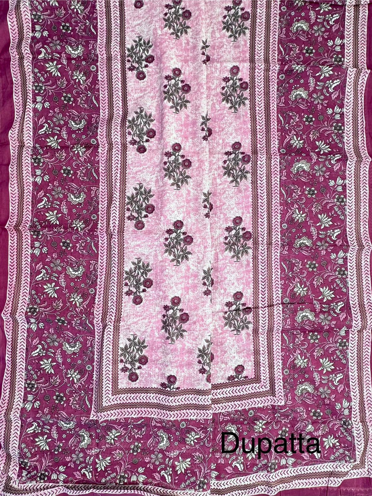 Pink Jaipuri Necktie Cotton 3-Piece Suit