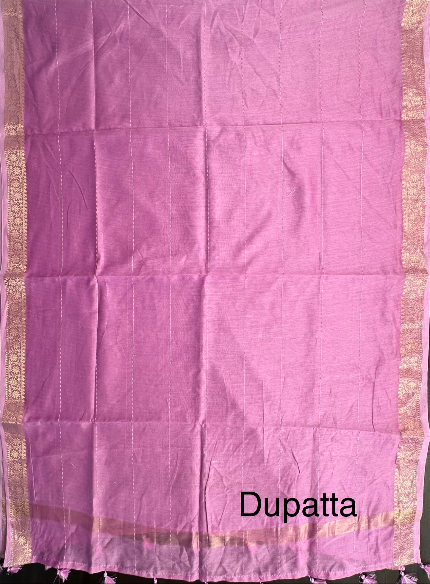 Lilac Handloom Chanderi Suit