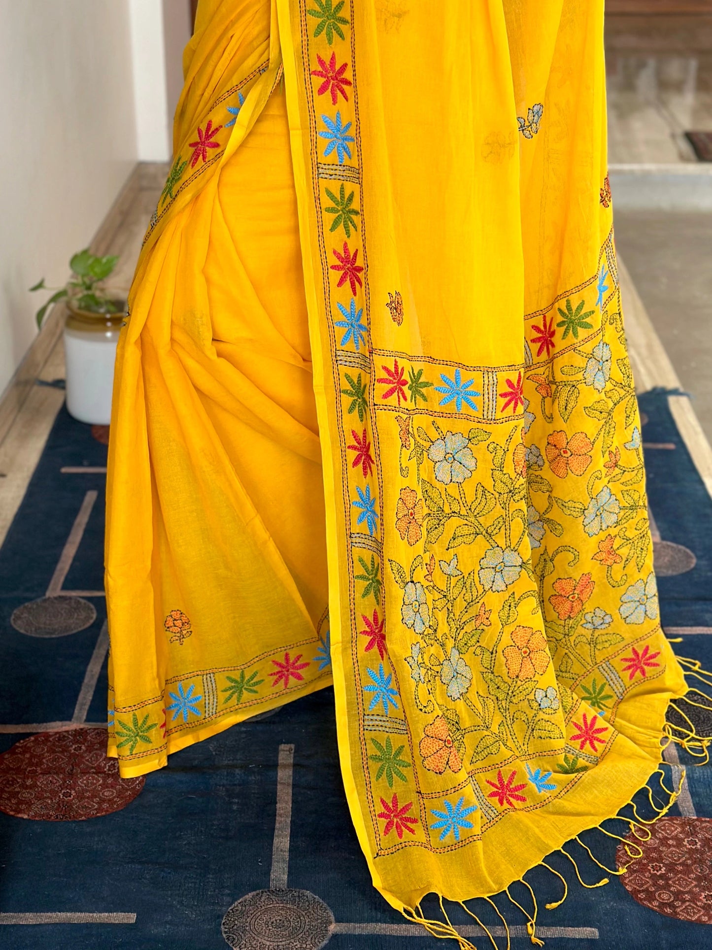 Kaantha Embroidery Cotton Saree