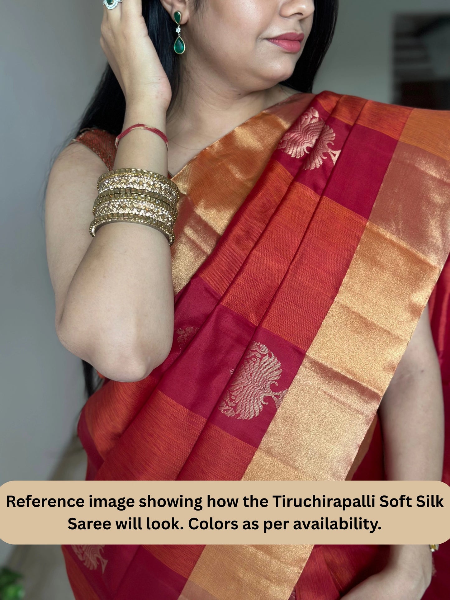 Coral-Rani Tiruchirapalli Pure Soft Silk Saree