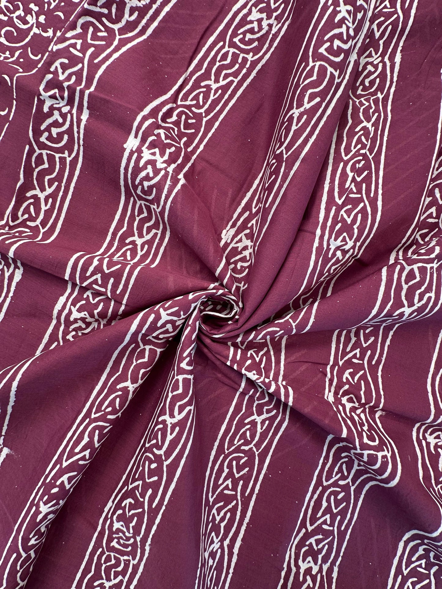 Magenta Bagru Hand Block Print Pure Cotton Saree