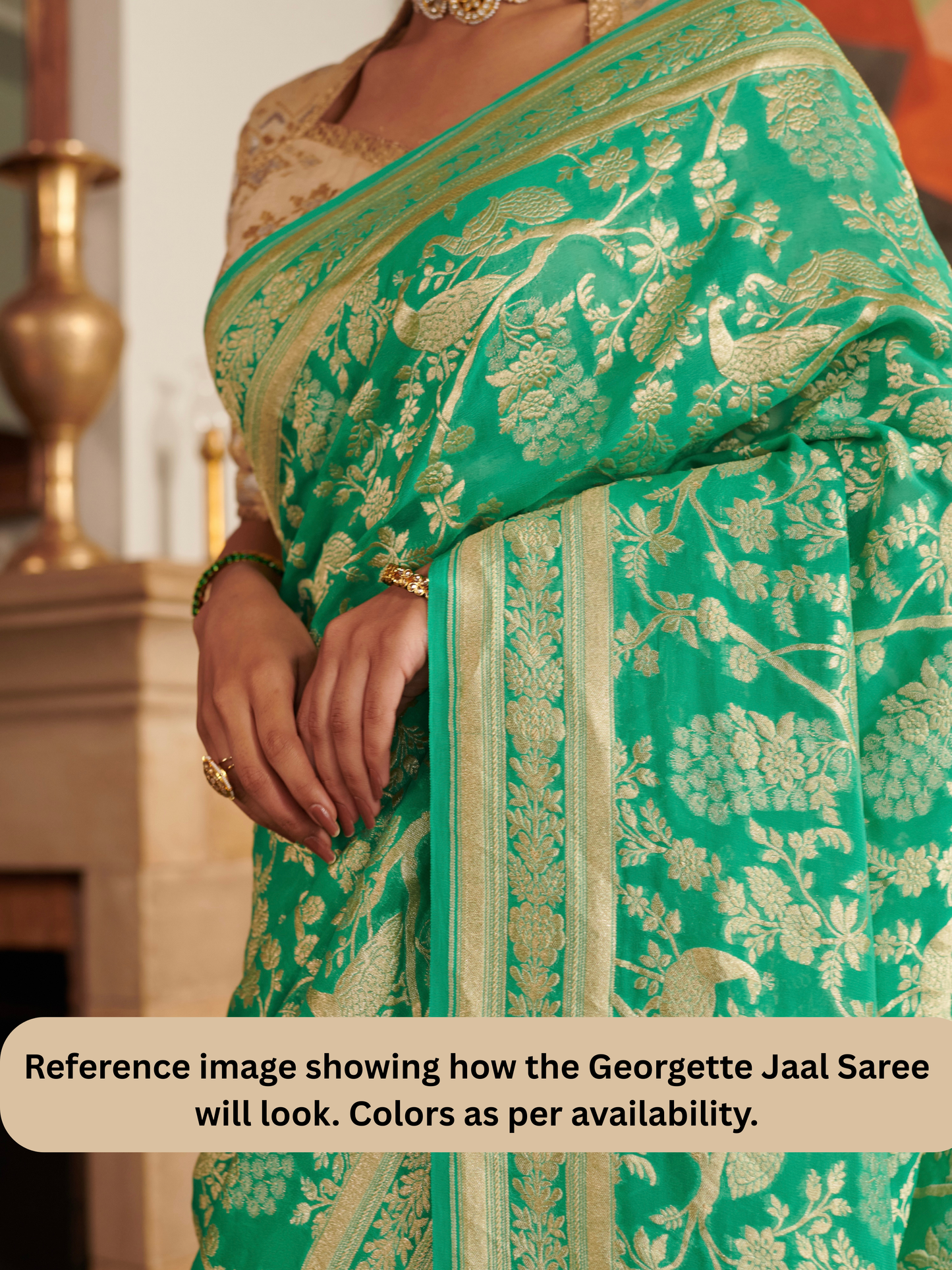 Red Khaddi Jaal Pure Georgette Saree