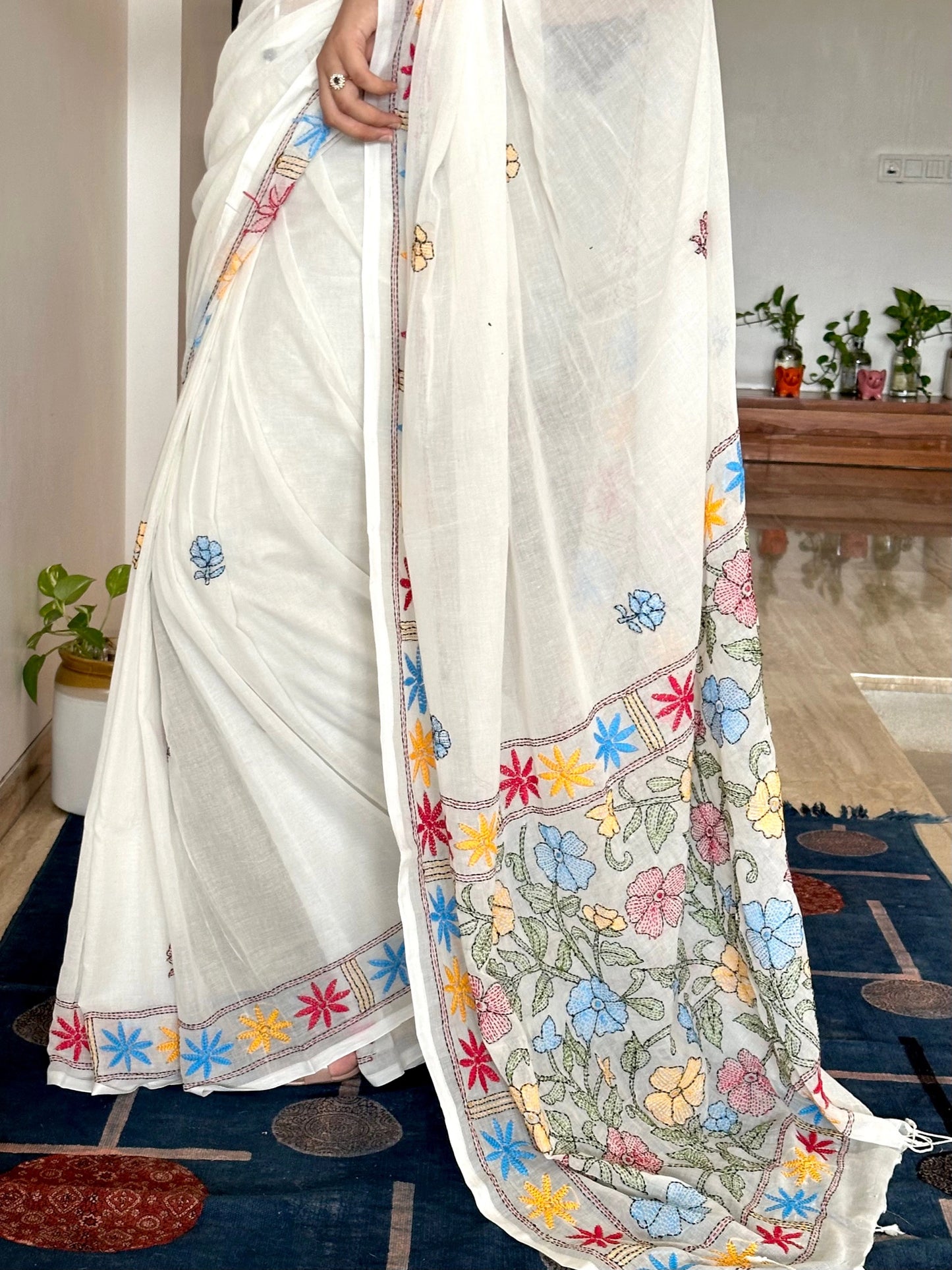 Kaantha Embroidery Cotton Saree