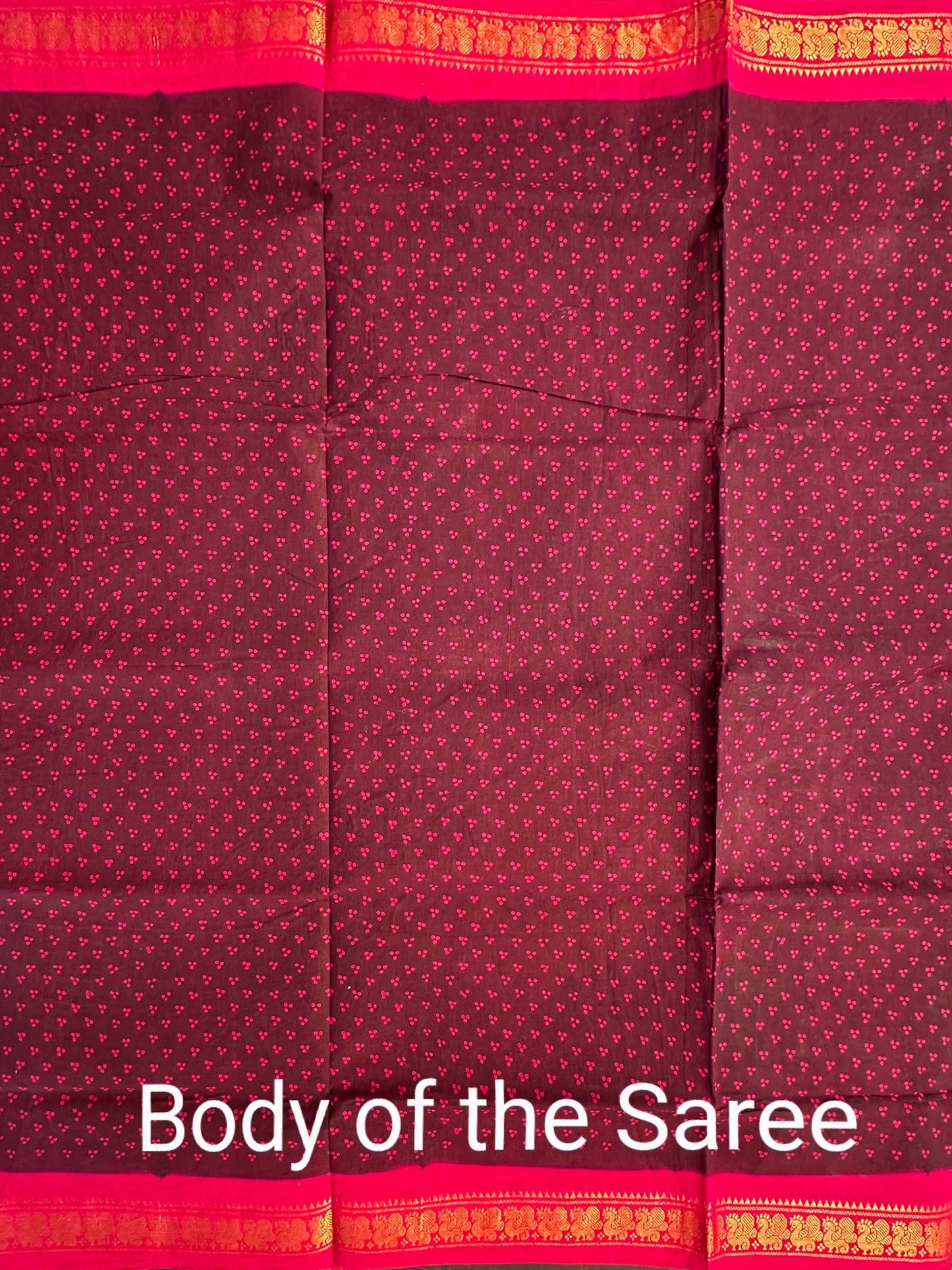 Wine-Rani Soongadi Cotton Saree