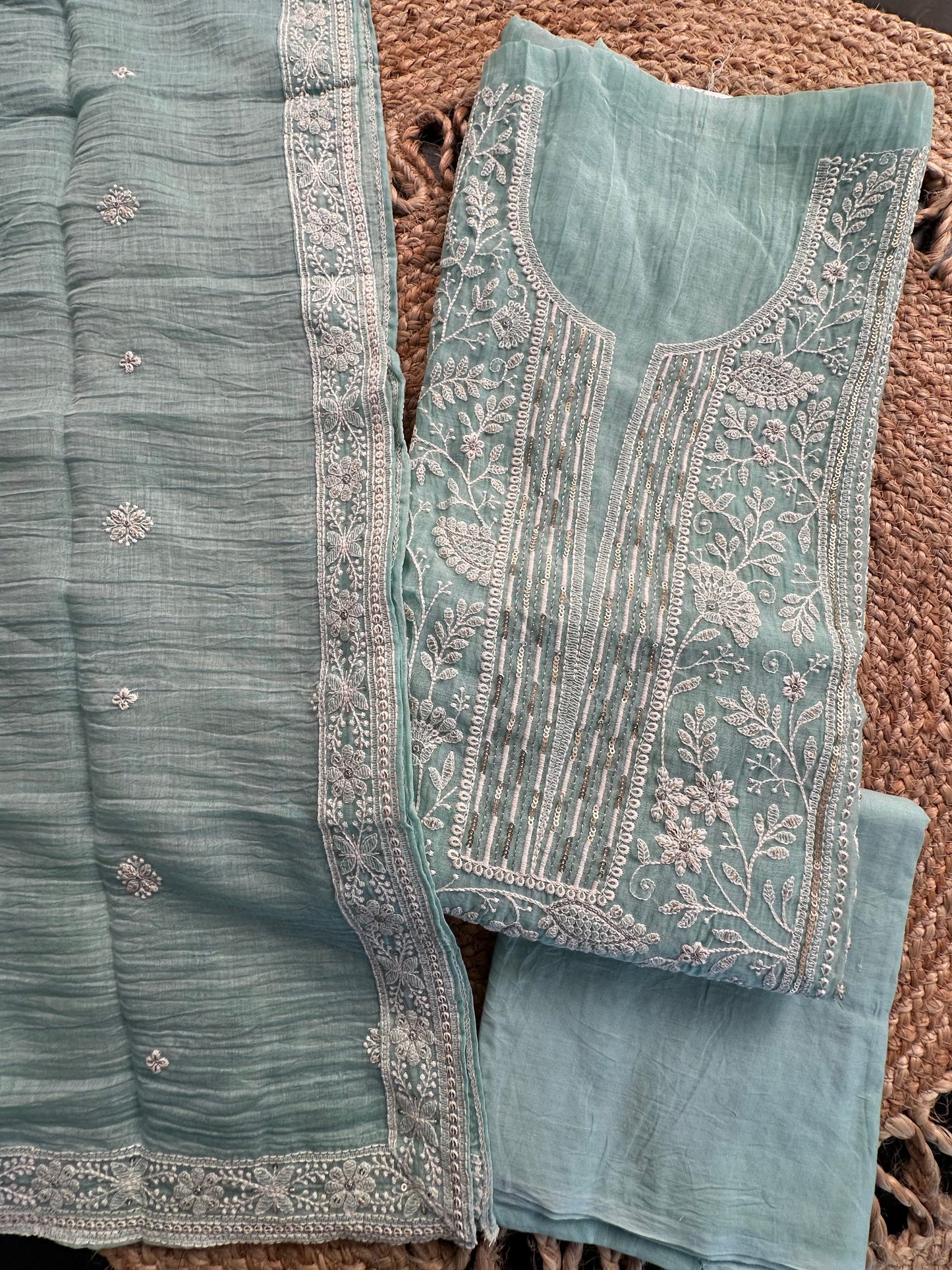 Pure Chanderi 3-Piece Suit