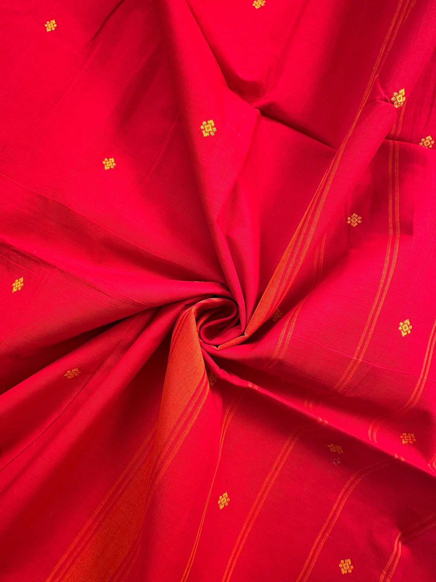 Red Narayanpet Cotton Saree