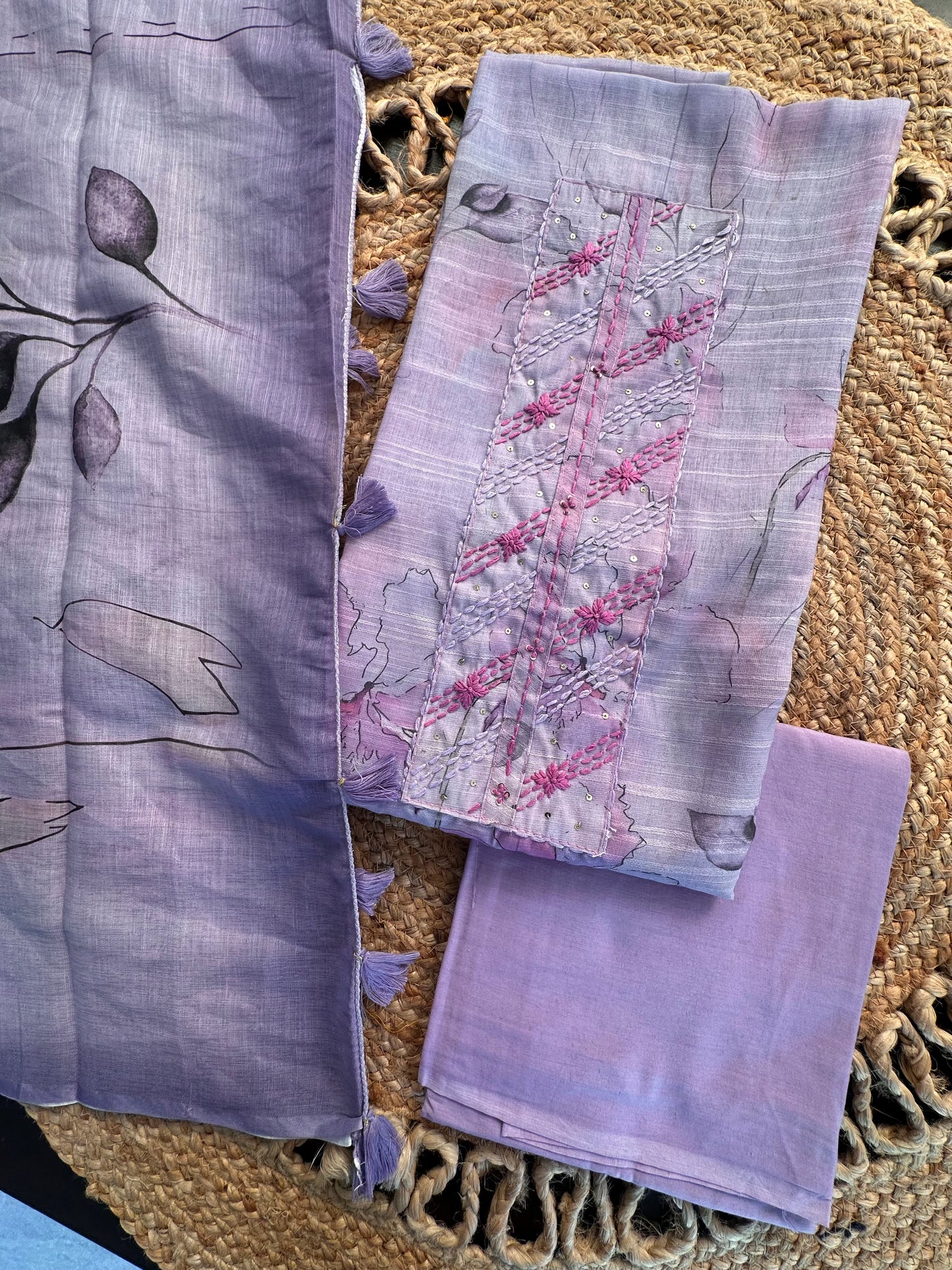 Cotton Unstitched 3-Piece Suit
