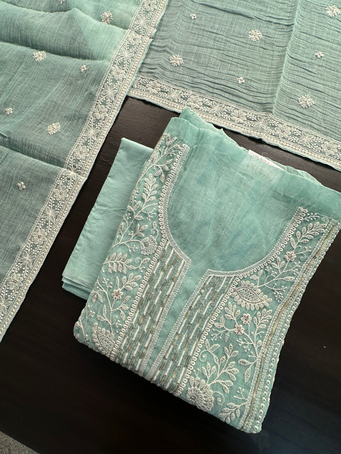 Pure Chanderi 3-Piece Suit