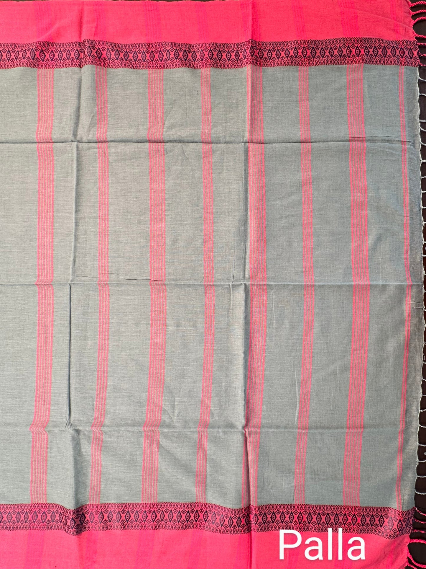 Jade Ivy-Pink Tripura Cotton Saree