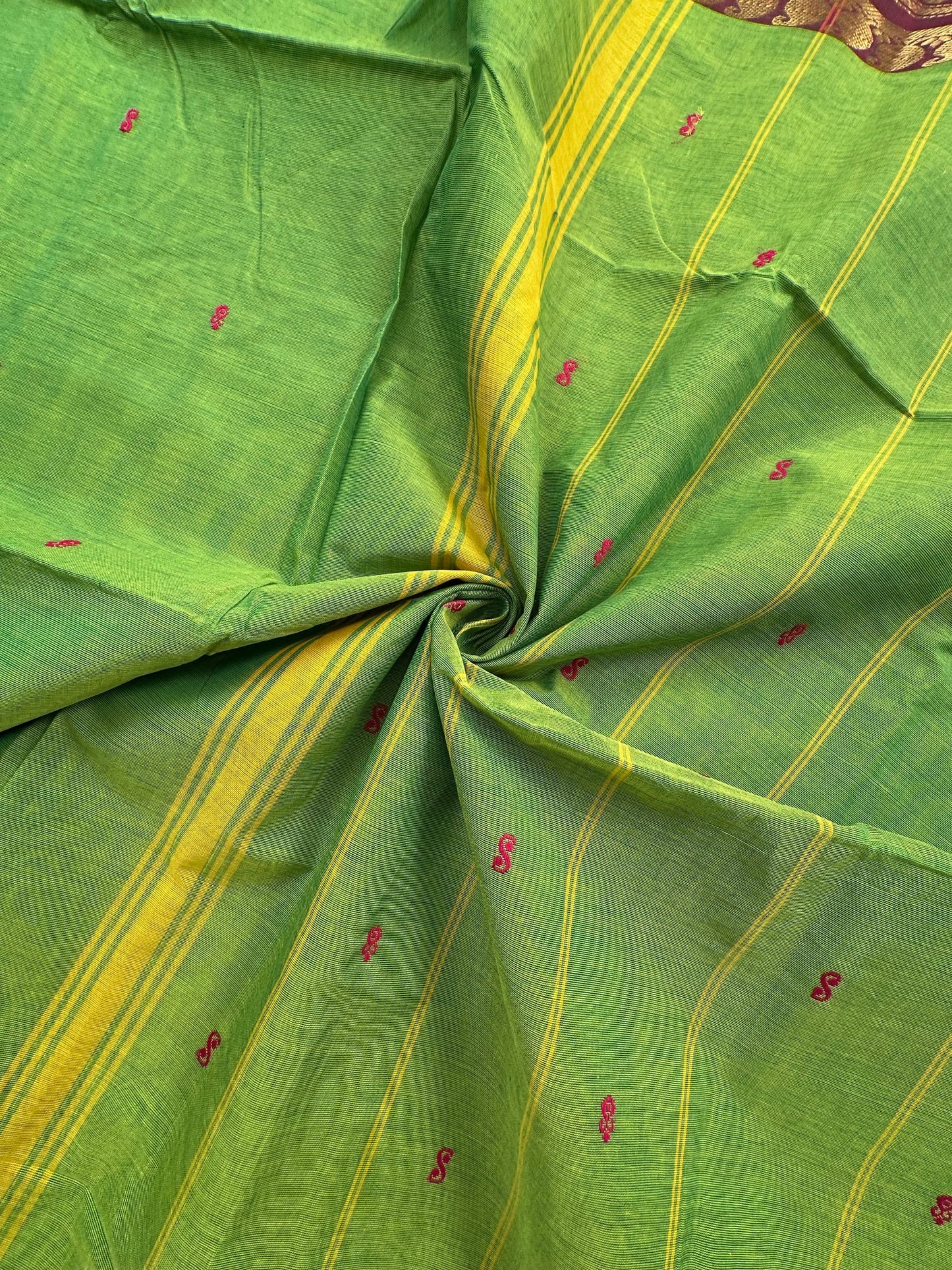 Green Narayanpet Cotton Saree