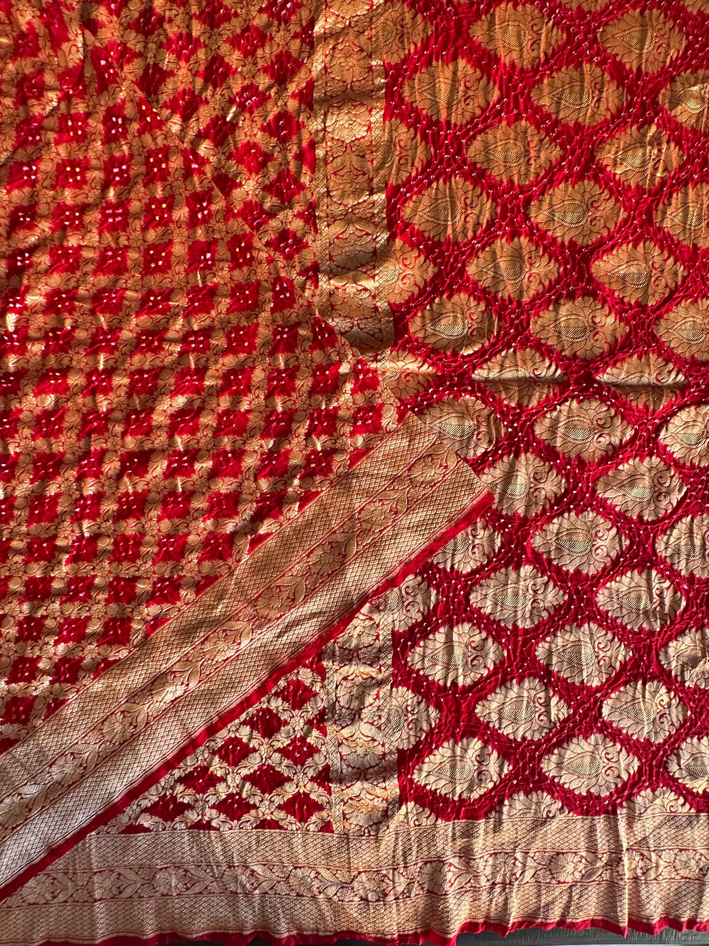 Pure Georgette Gharchola Bandhej Saree