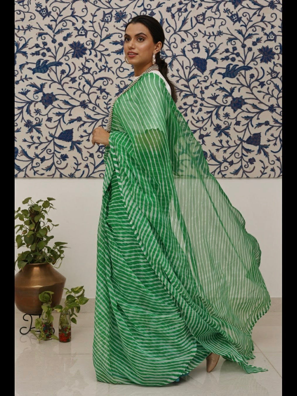 Leheriya Georgette Saree