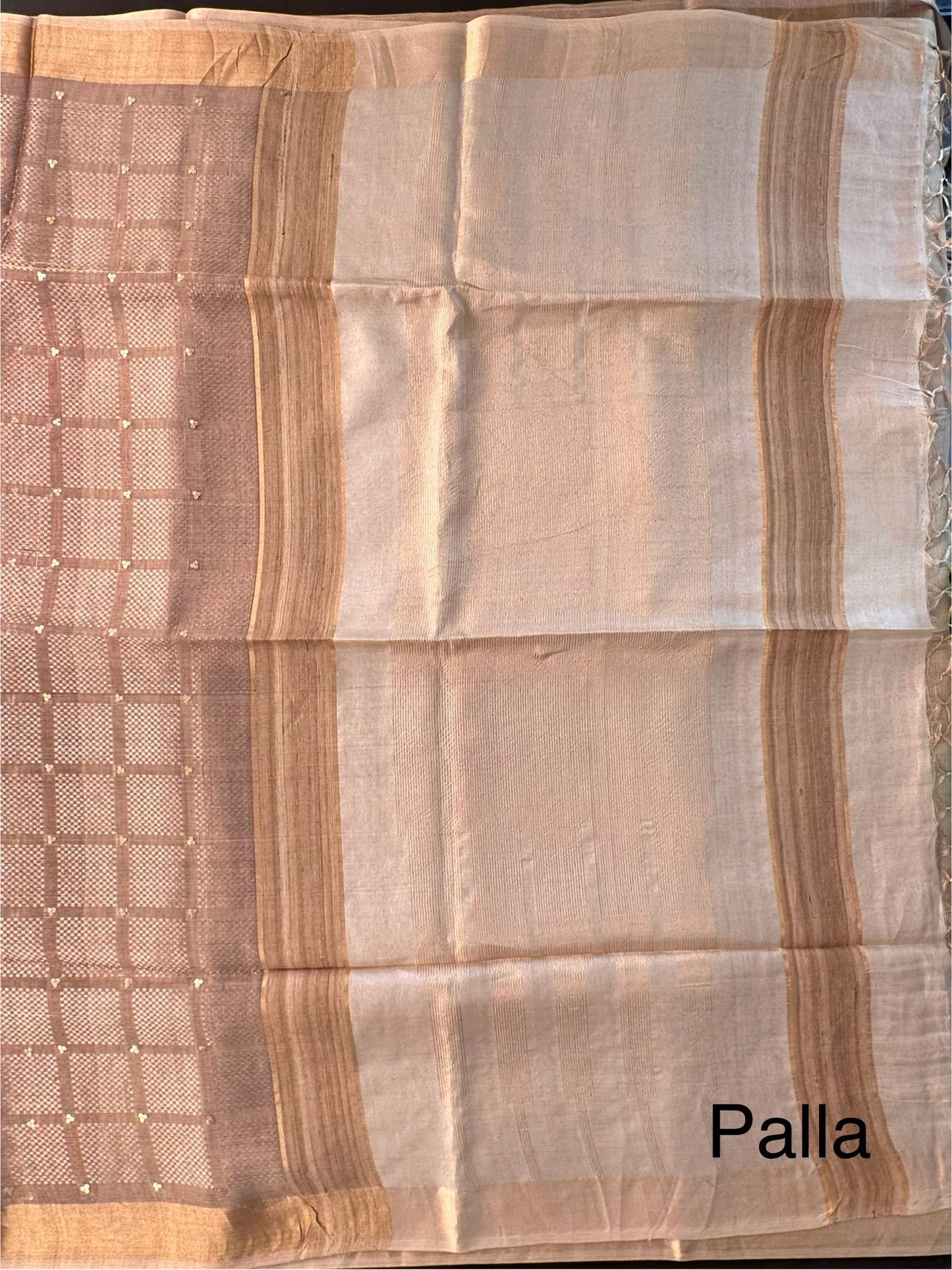 Mauve Emboss Pure Tissue Silk Saree