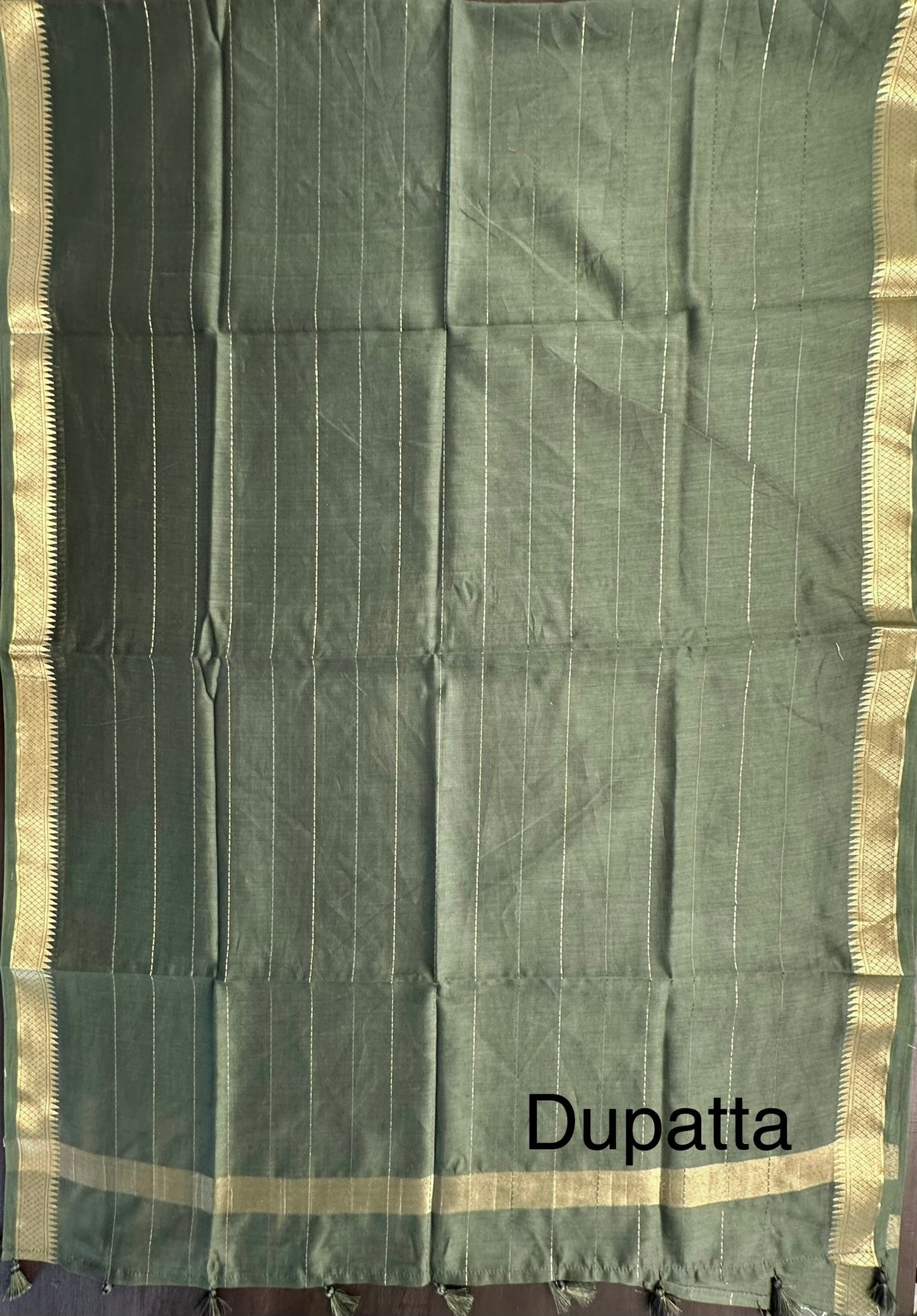 Green Handloom Chanderi Suit