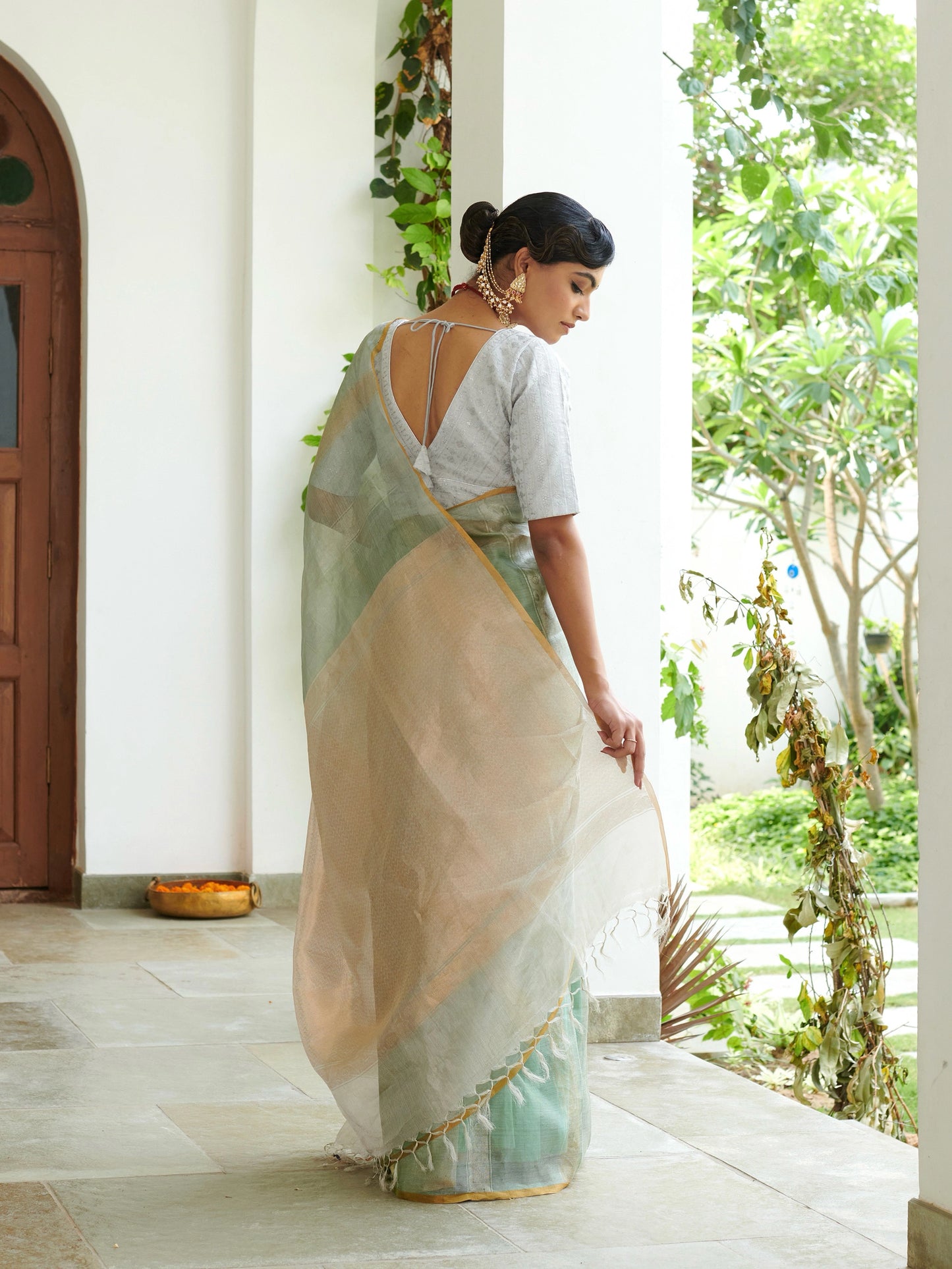 Jacquard Pure Tissue Silk Saree