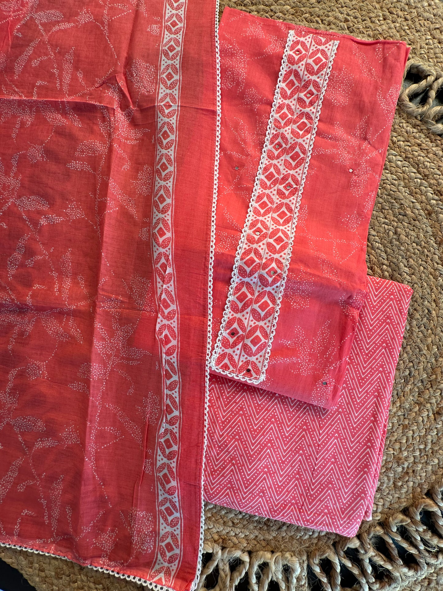 Jaipuri Necktie Cotton 3-Piece Suit