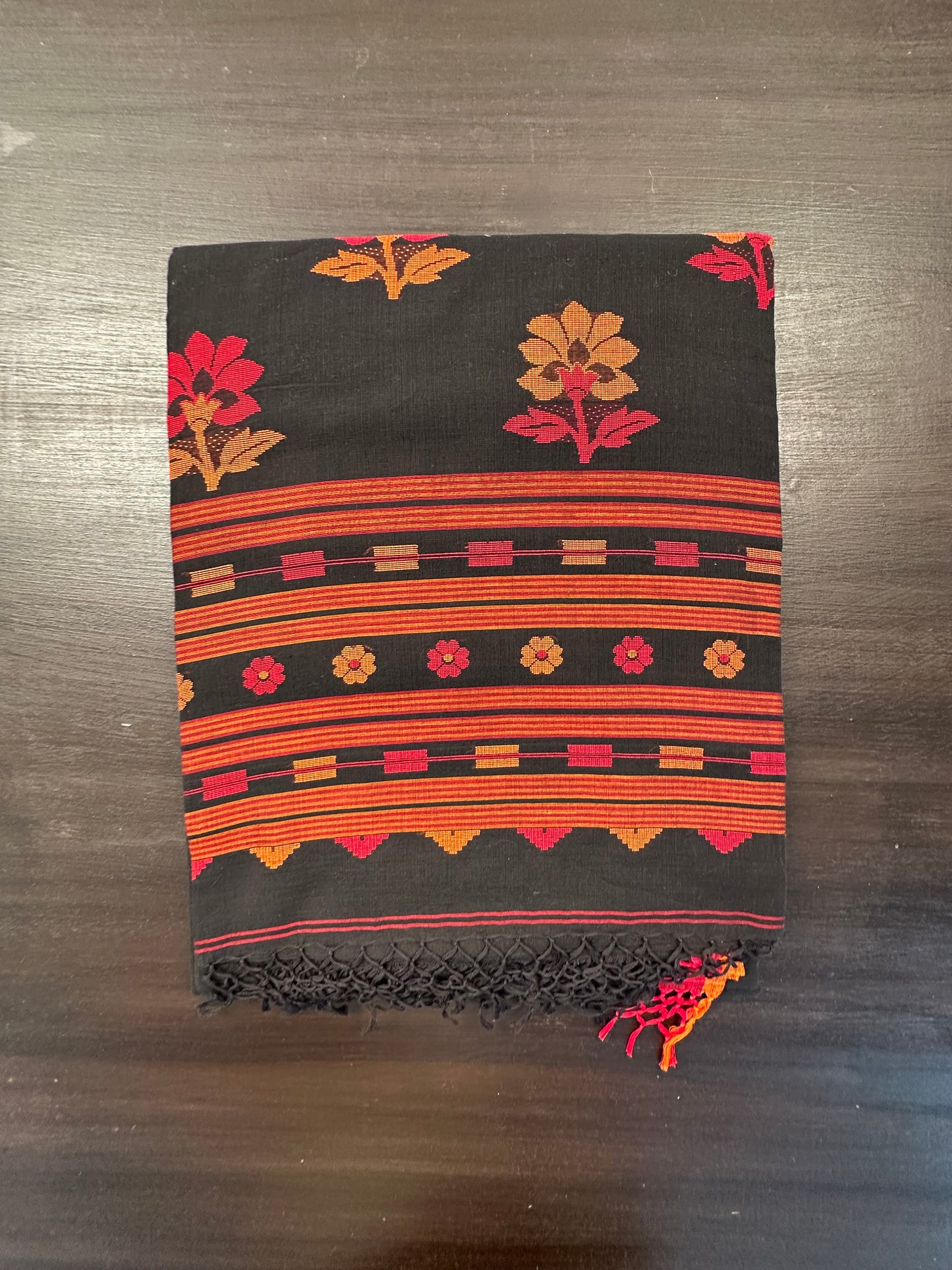 Black Bengal Pure Cotton Saree