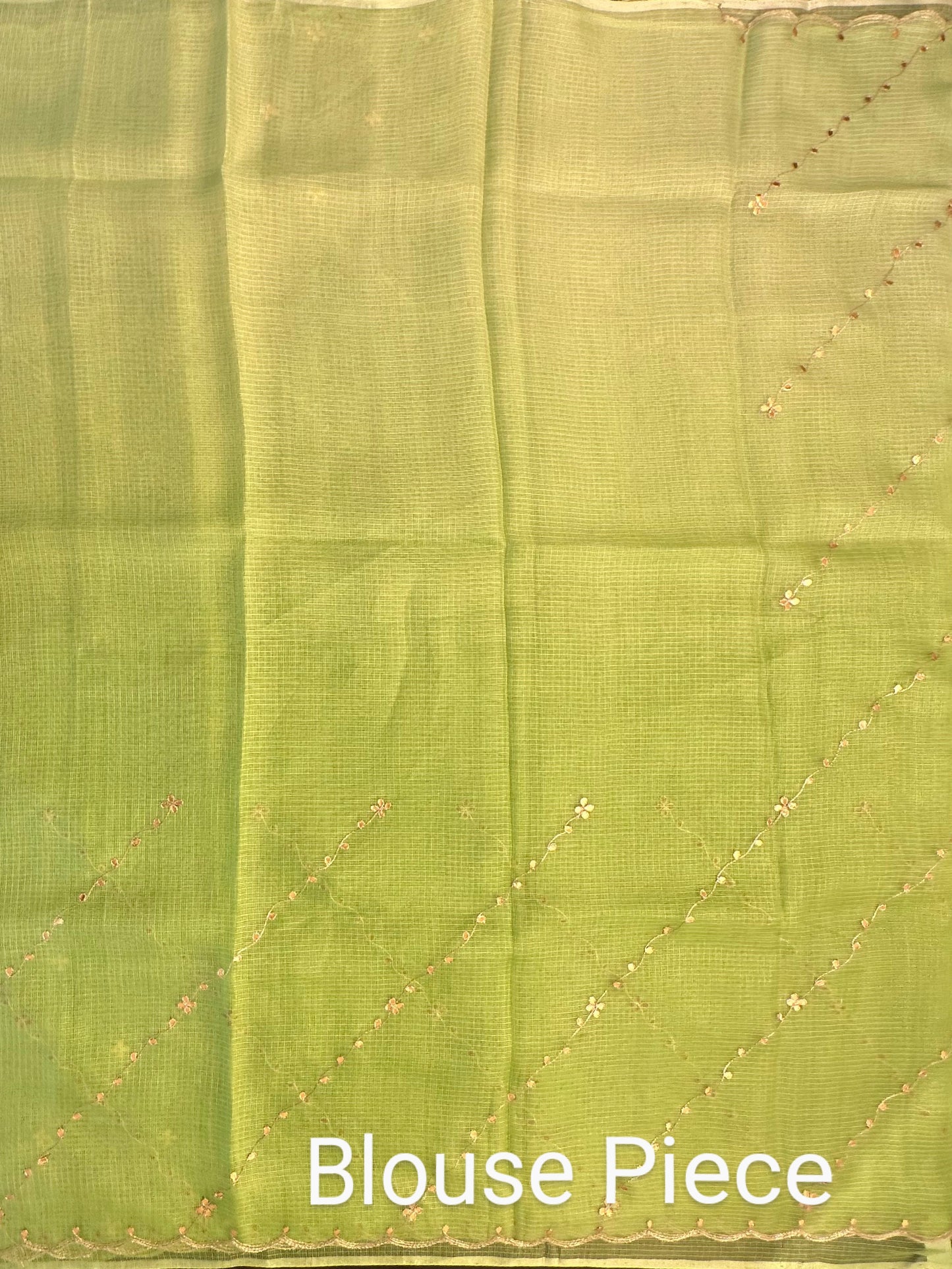 Kota Doria Pure Silk Saree With Gota Patti Work