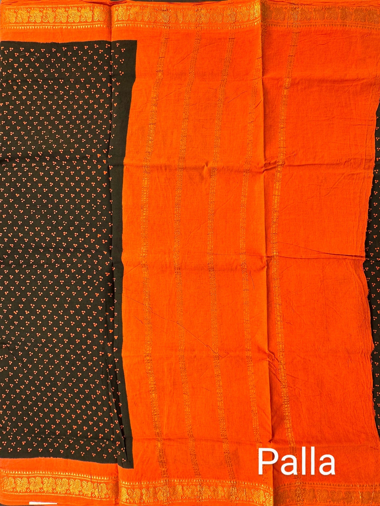 Dark Green Soongadi Cotton Saree