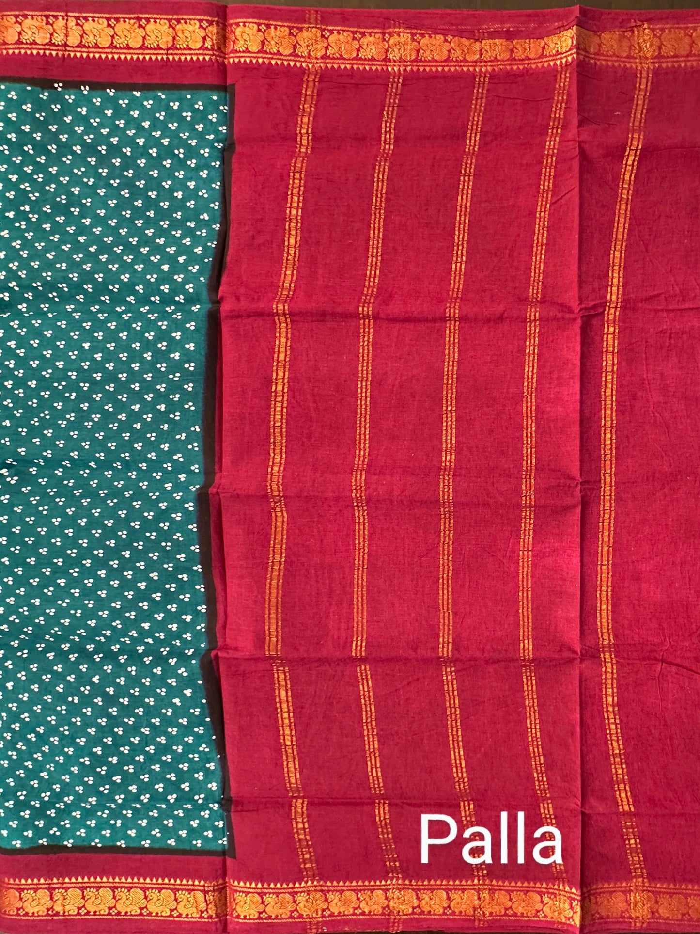 Rama Green Soongadi Cotton Saree