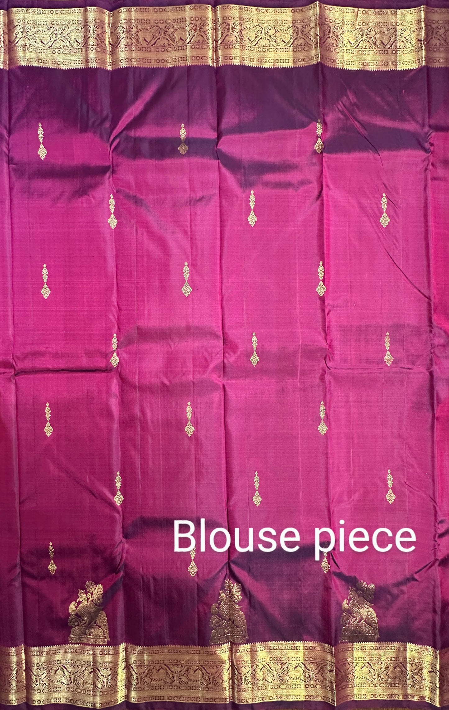 Wine Handloom Kanjivaram Pure Silk Saree