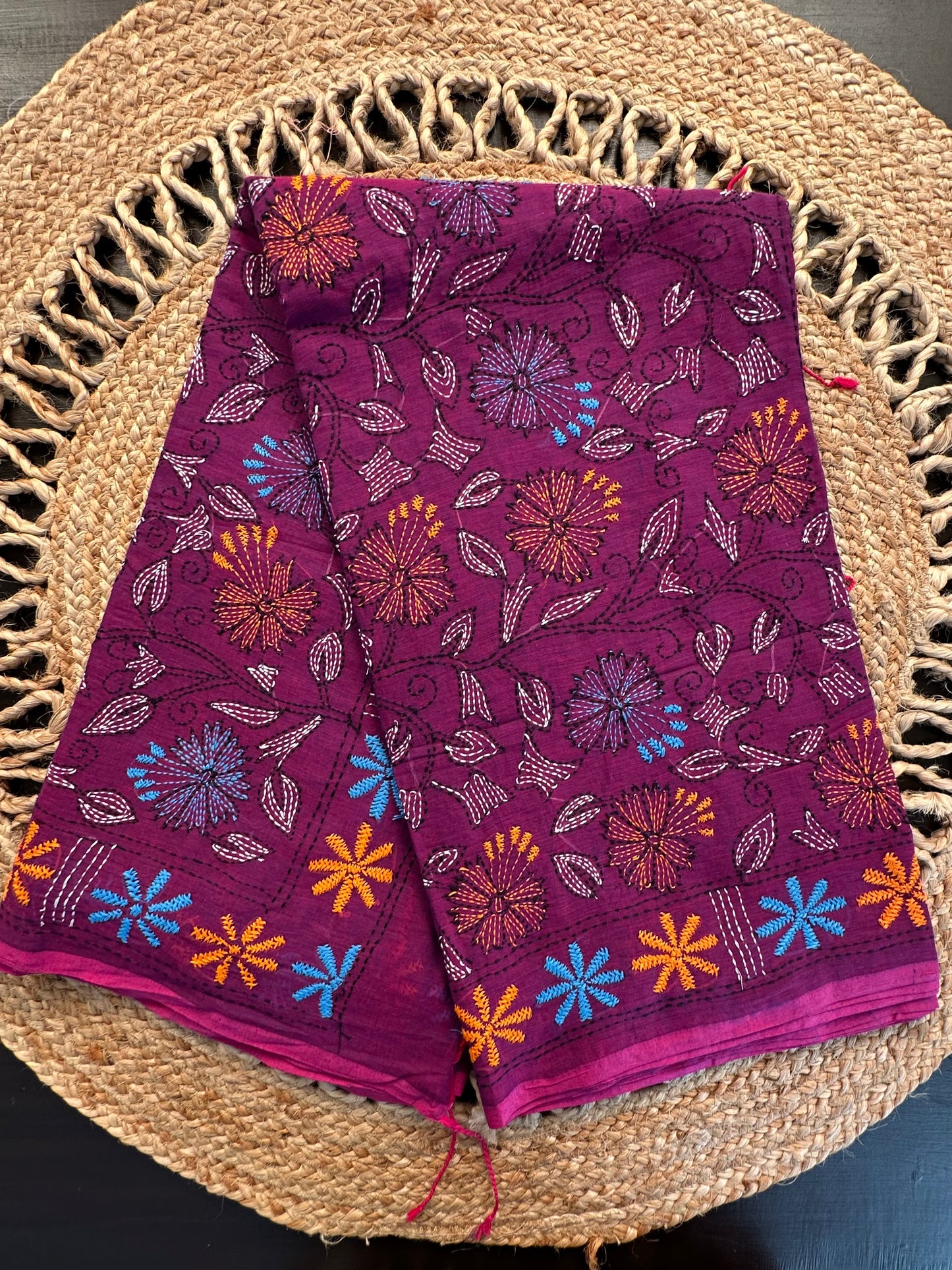 Kaantha Embroidery Cotton Saree