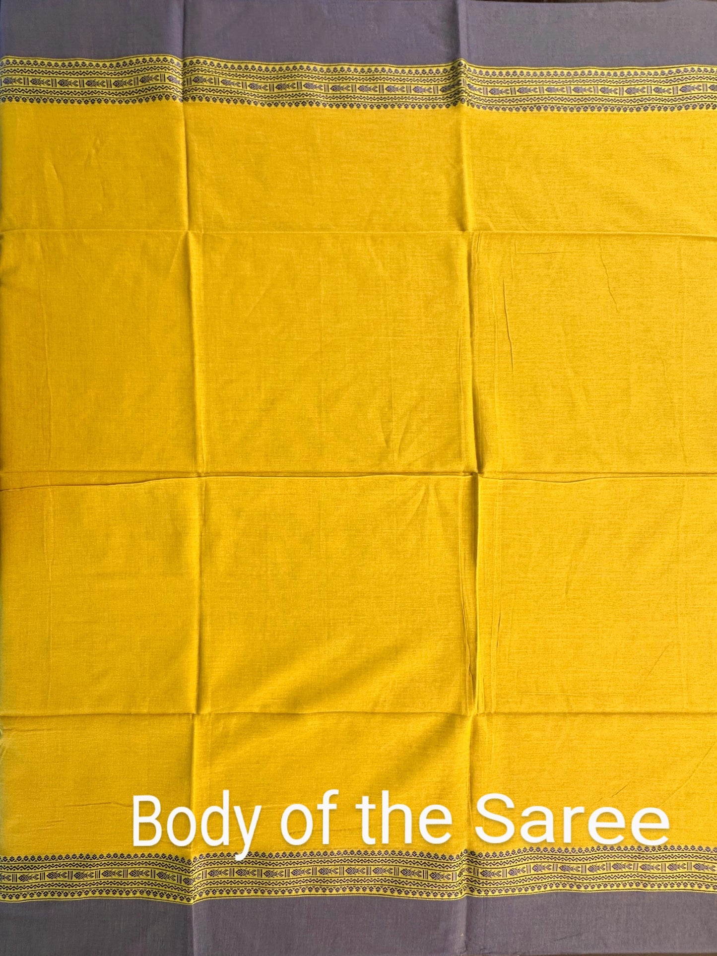 Olive Green-Blue Tripura Cotton Saree