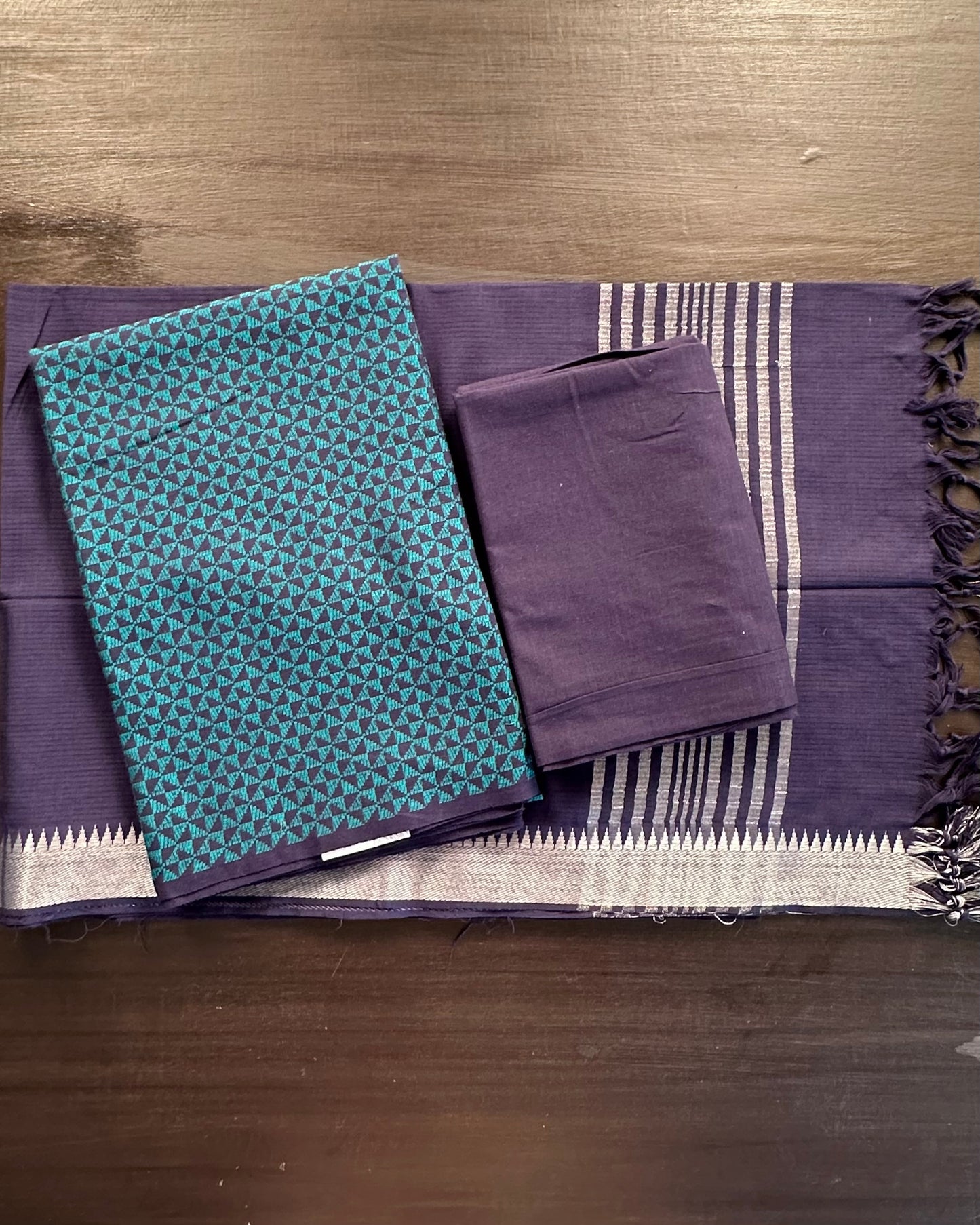Jacquard Pure Handloom Cotton Suit