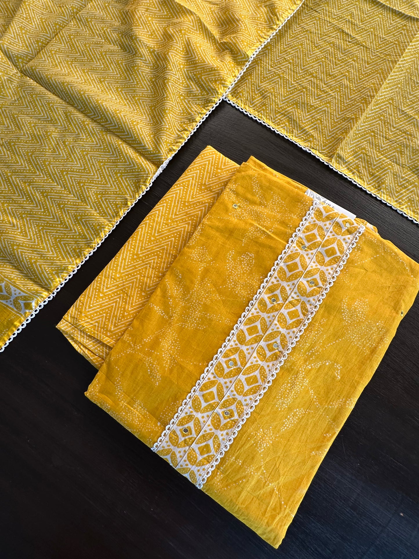 Jaipuri Necktie Cotton 3-Piece Suit