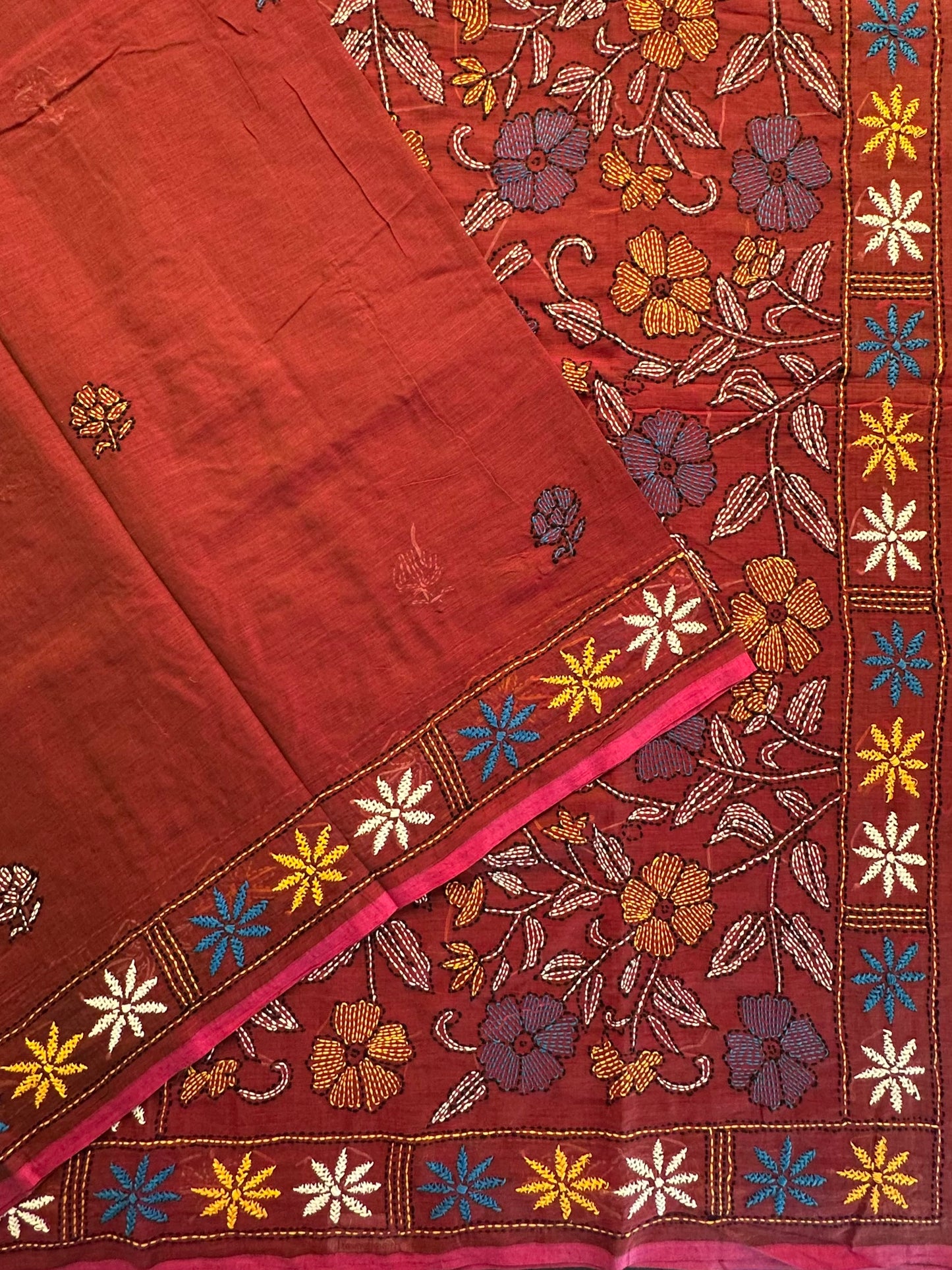 Kaantha Embroidery Cotton Saree
