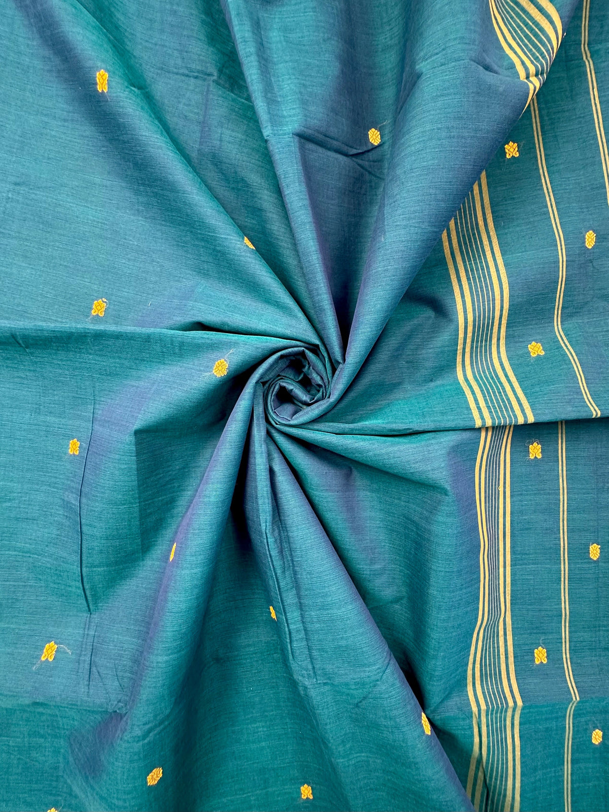 Teal Blue Narayanpet Cotton Saree