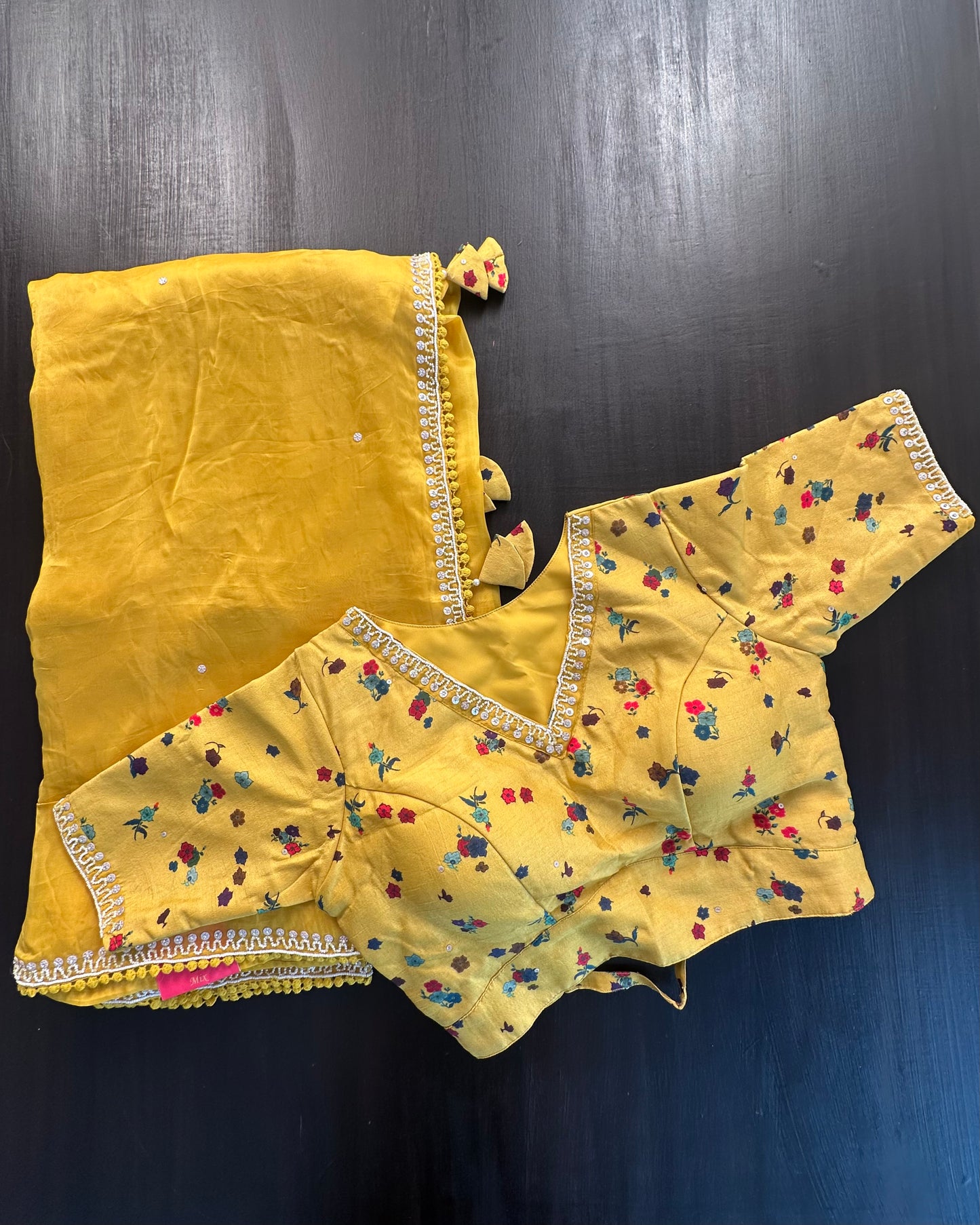 Crepe Saree with Designer Blouse