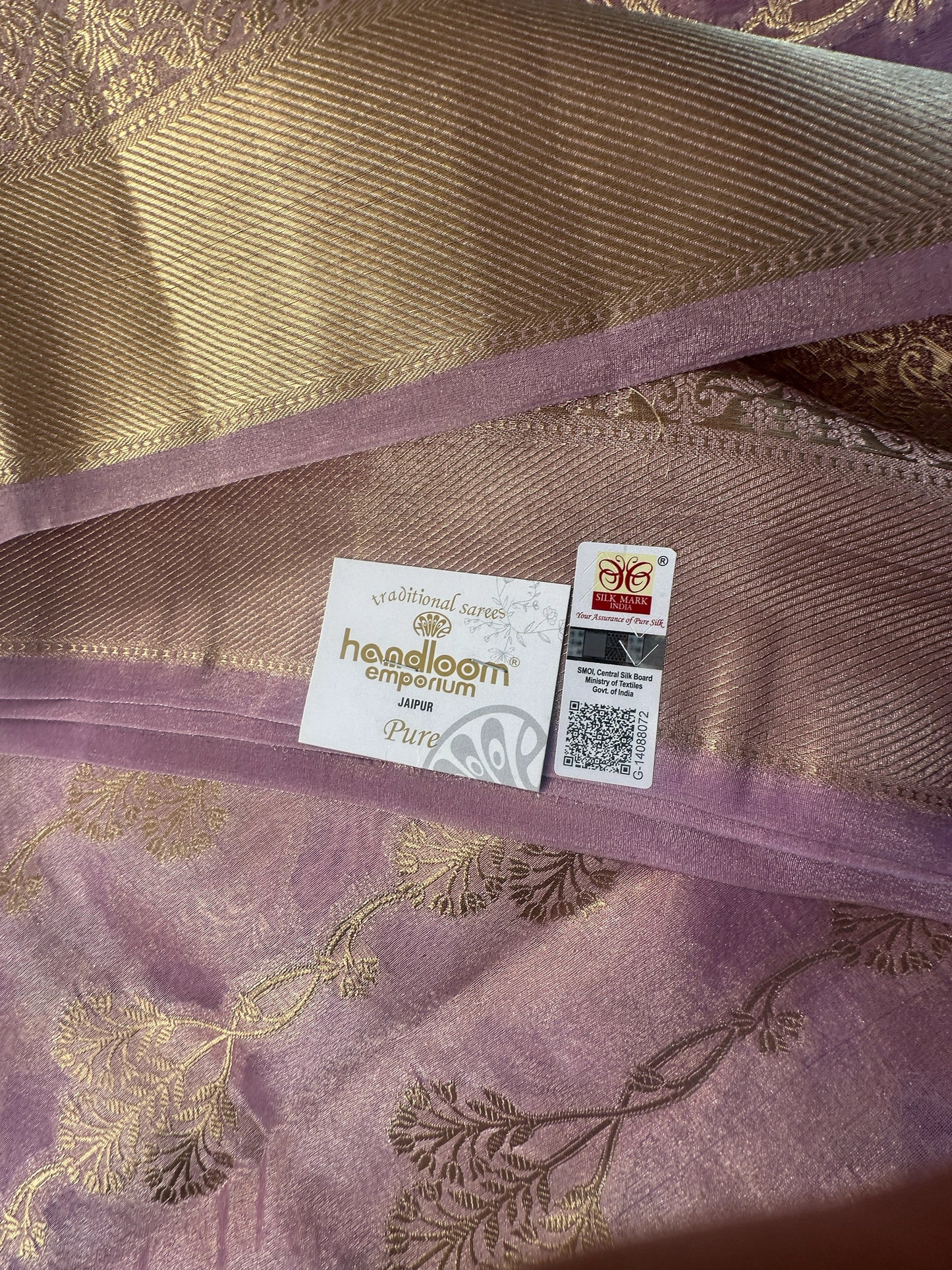 Purple Tissue Silk Saree