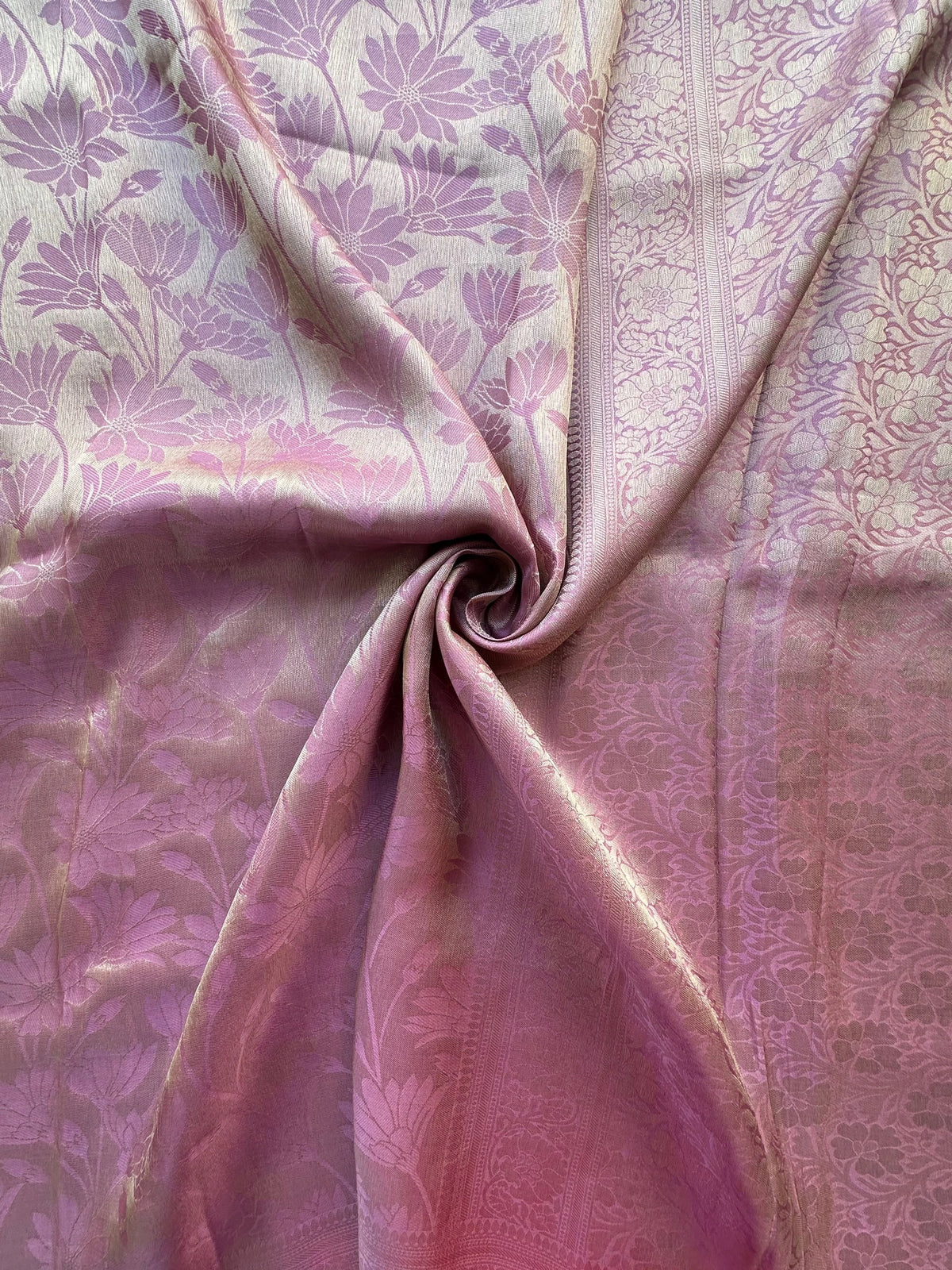 Mauve Aditi Jamawar Artificial Silk Saree