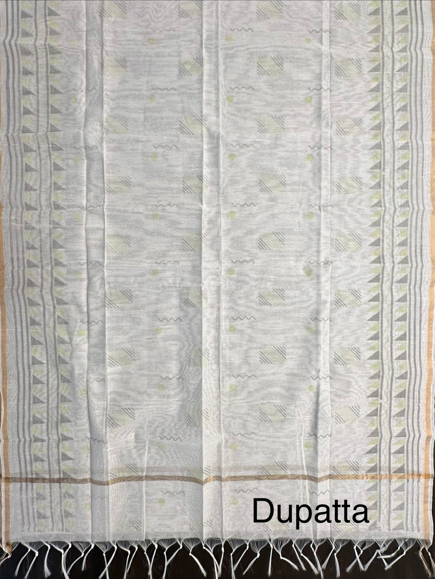 Pista Green South Cotton 3-Piece Suit