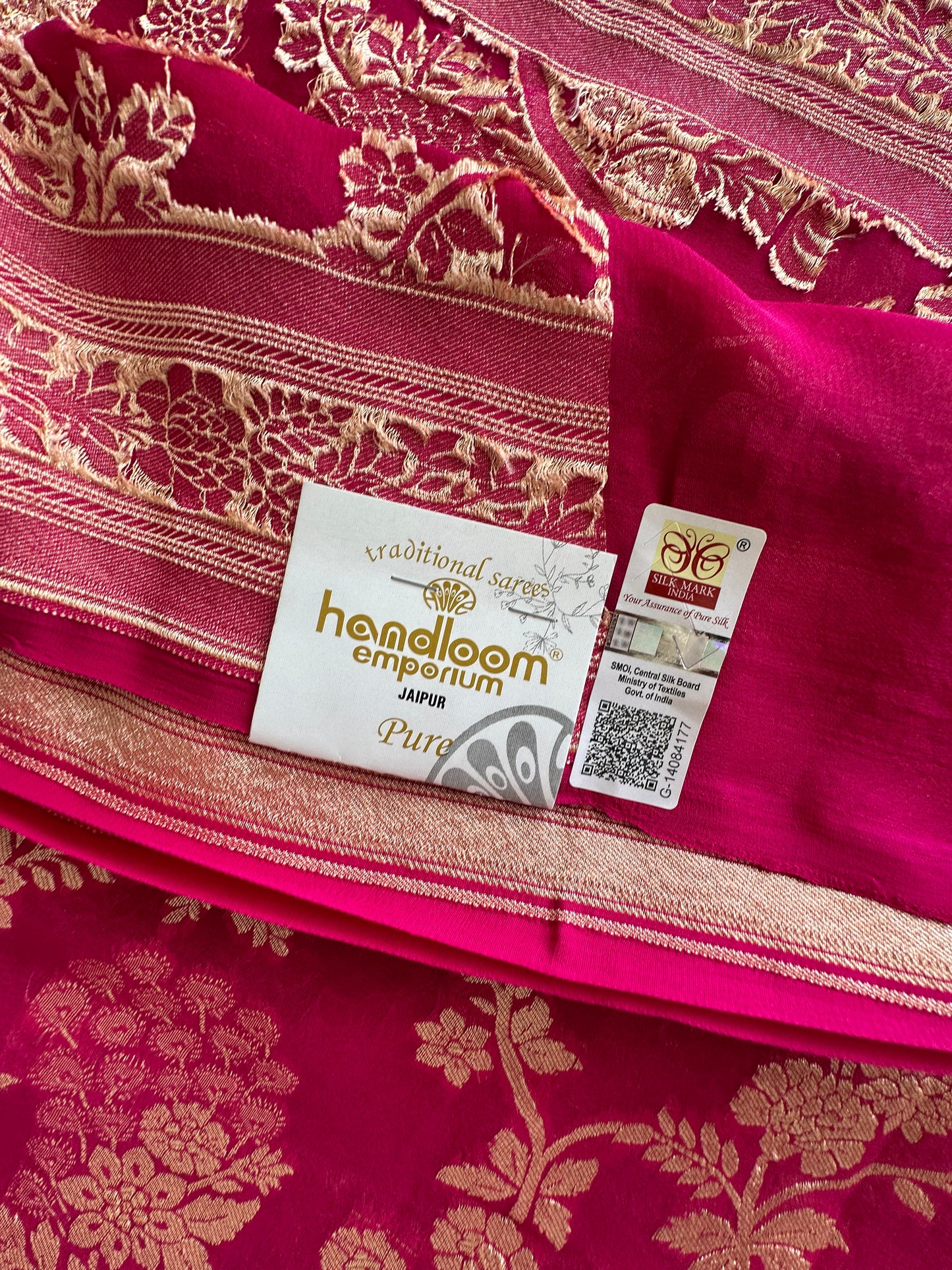 Khaddi Jaal Pure Georgette Saree