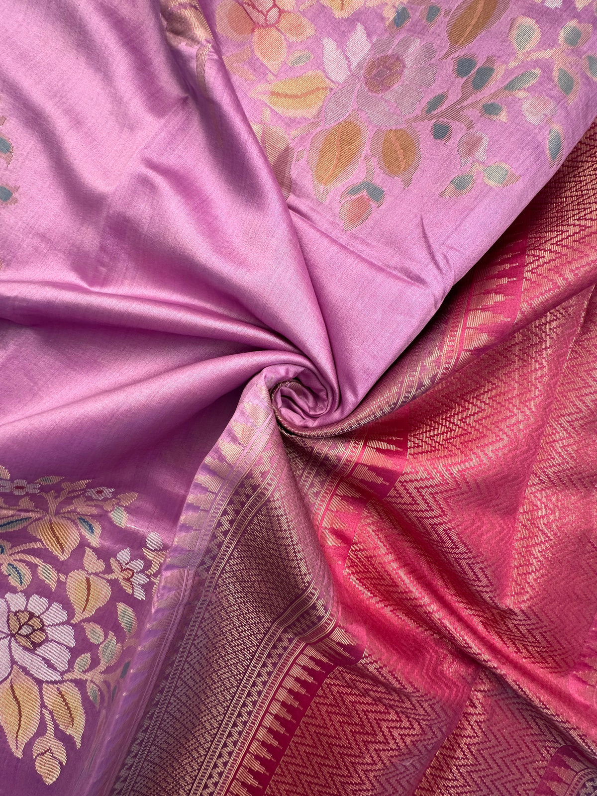 Purple Vishakha Pure Silk Saree