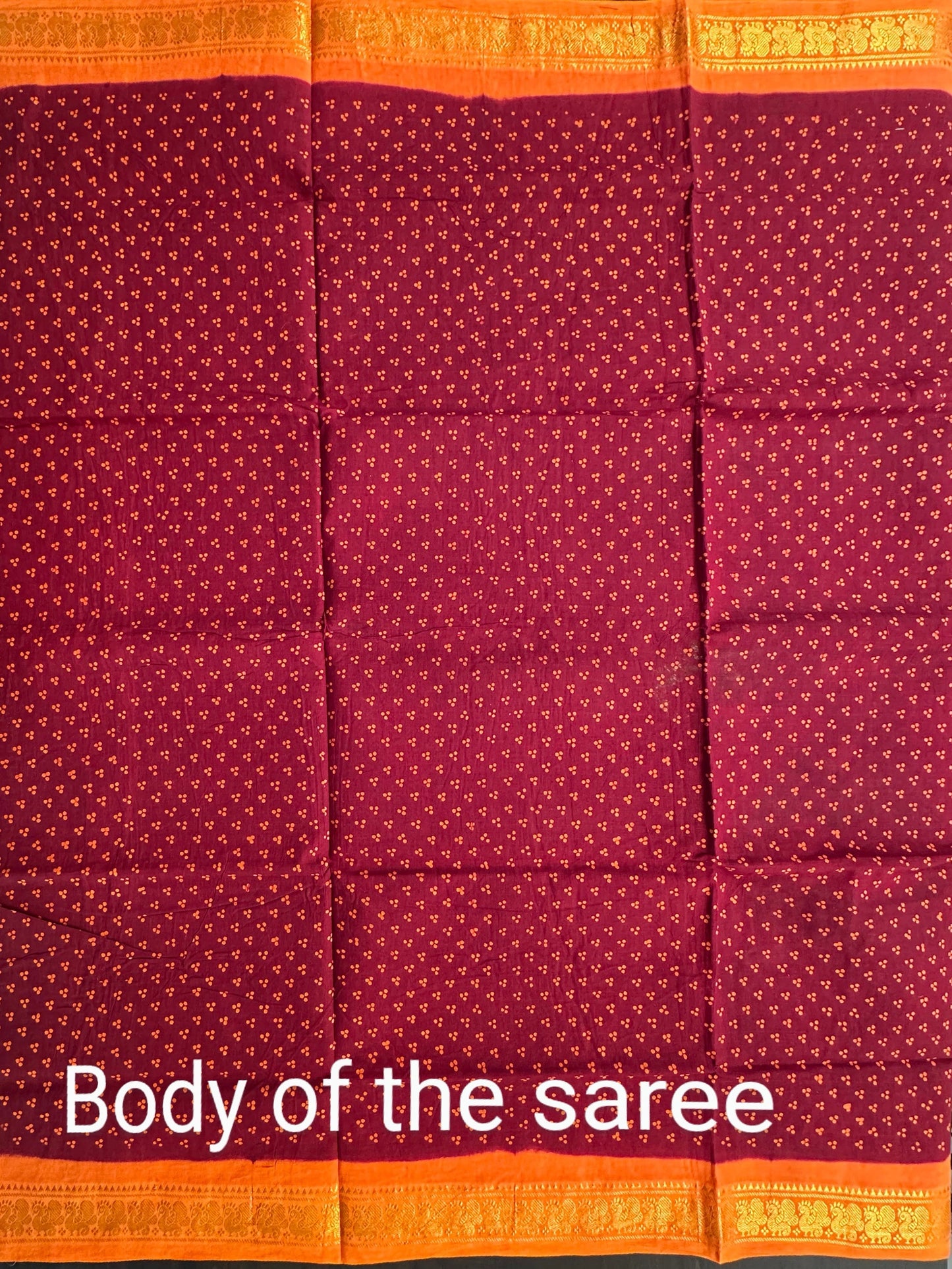 Maroon Soongadi Cotton Saree