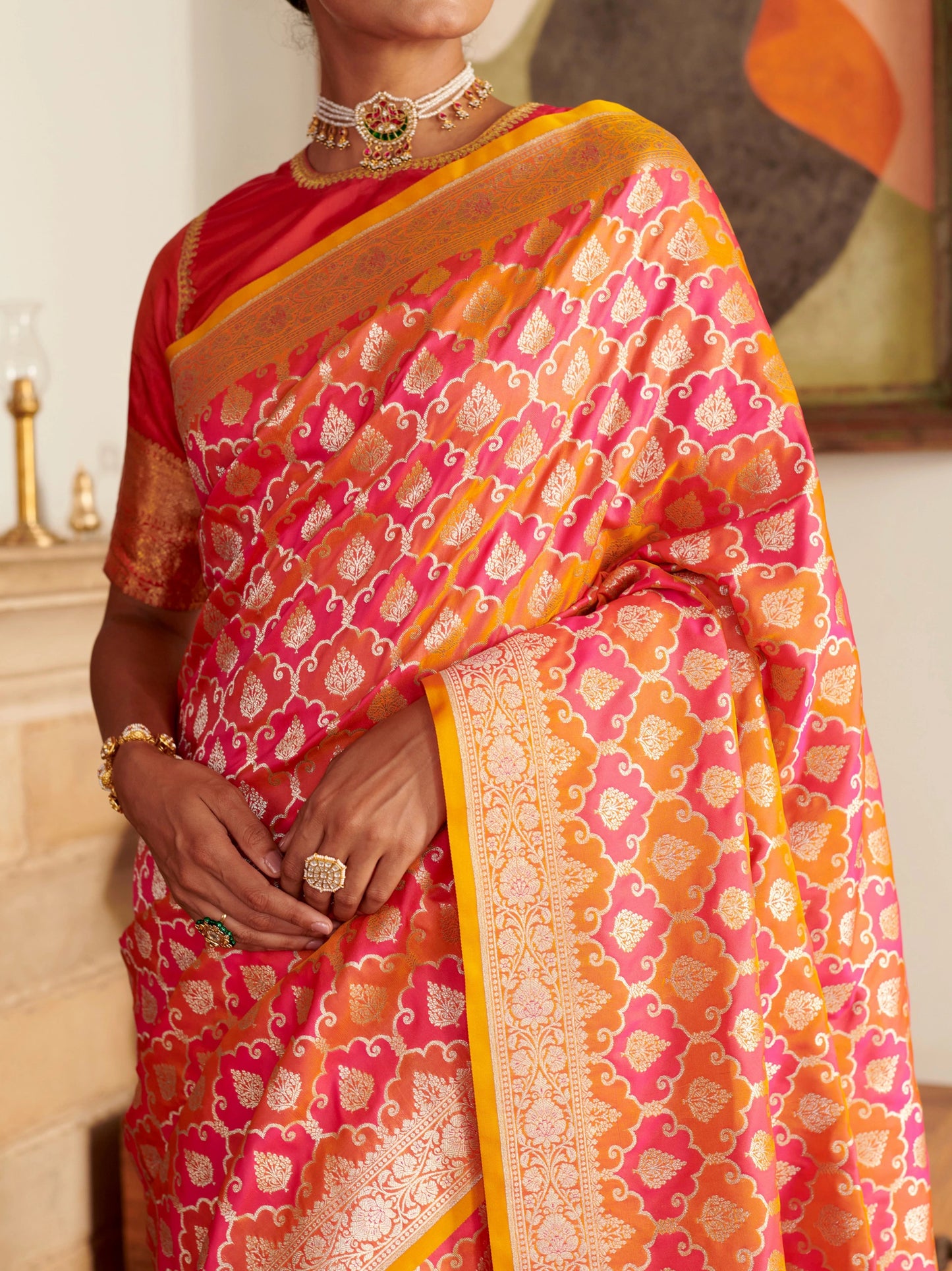 Banarasi Rangkaat Blended Silk Saree