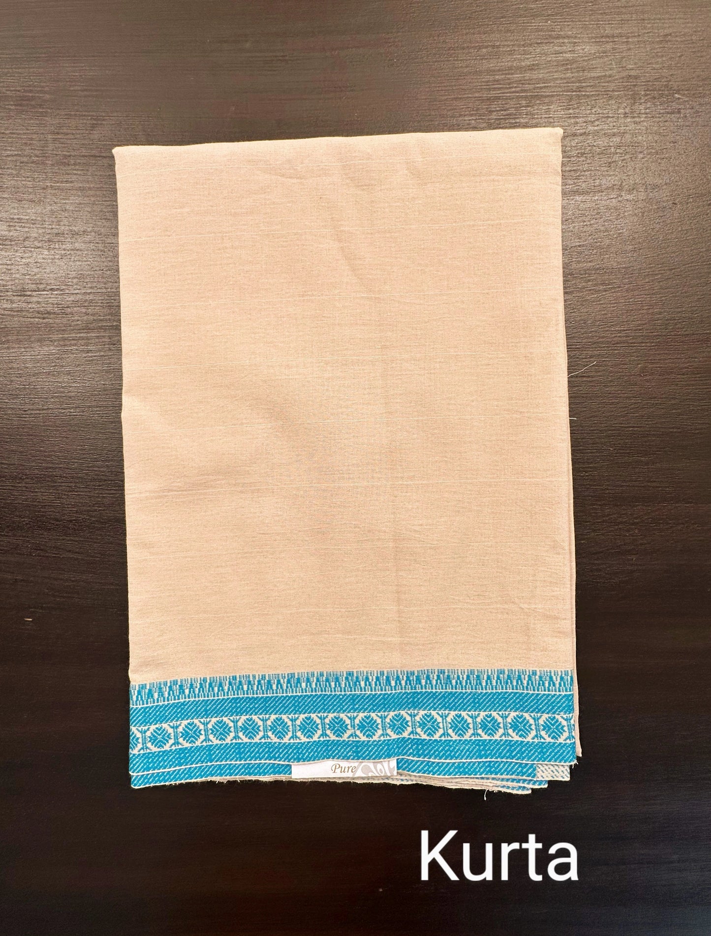 Beige - Firozi Mangalgiri Cotton Unstitched 3-Piece Suit