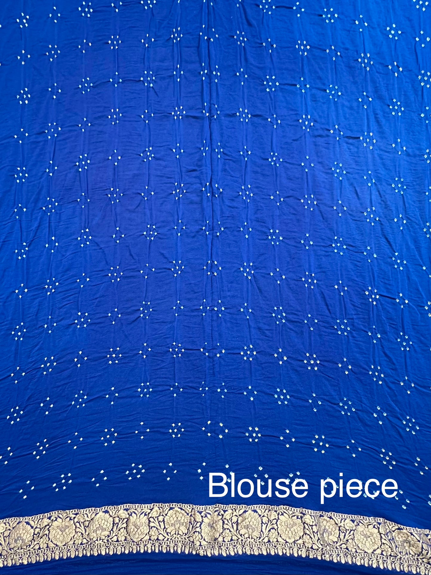 Firozi-Royal Blue Gharchola Bandhej Pure Georgette Saree