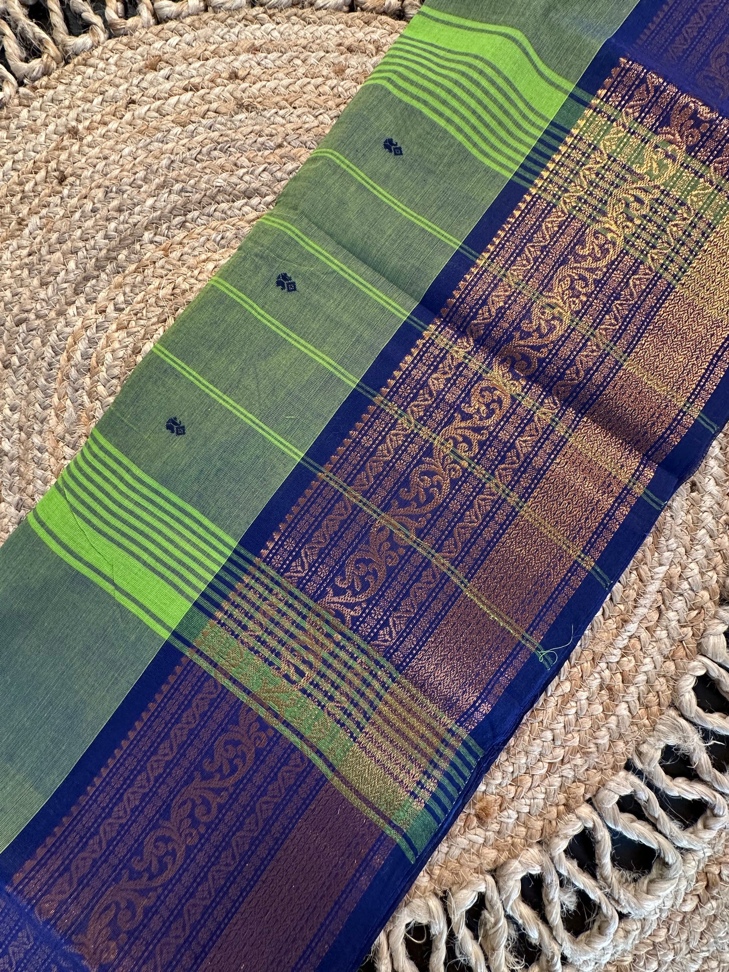 Green Narayanpet Cotton Saree