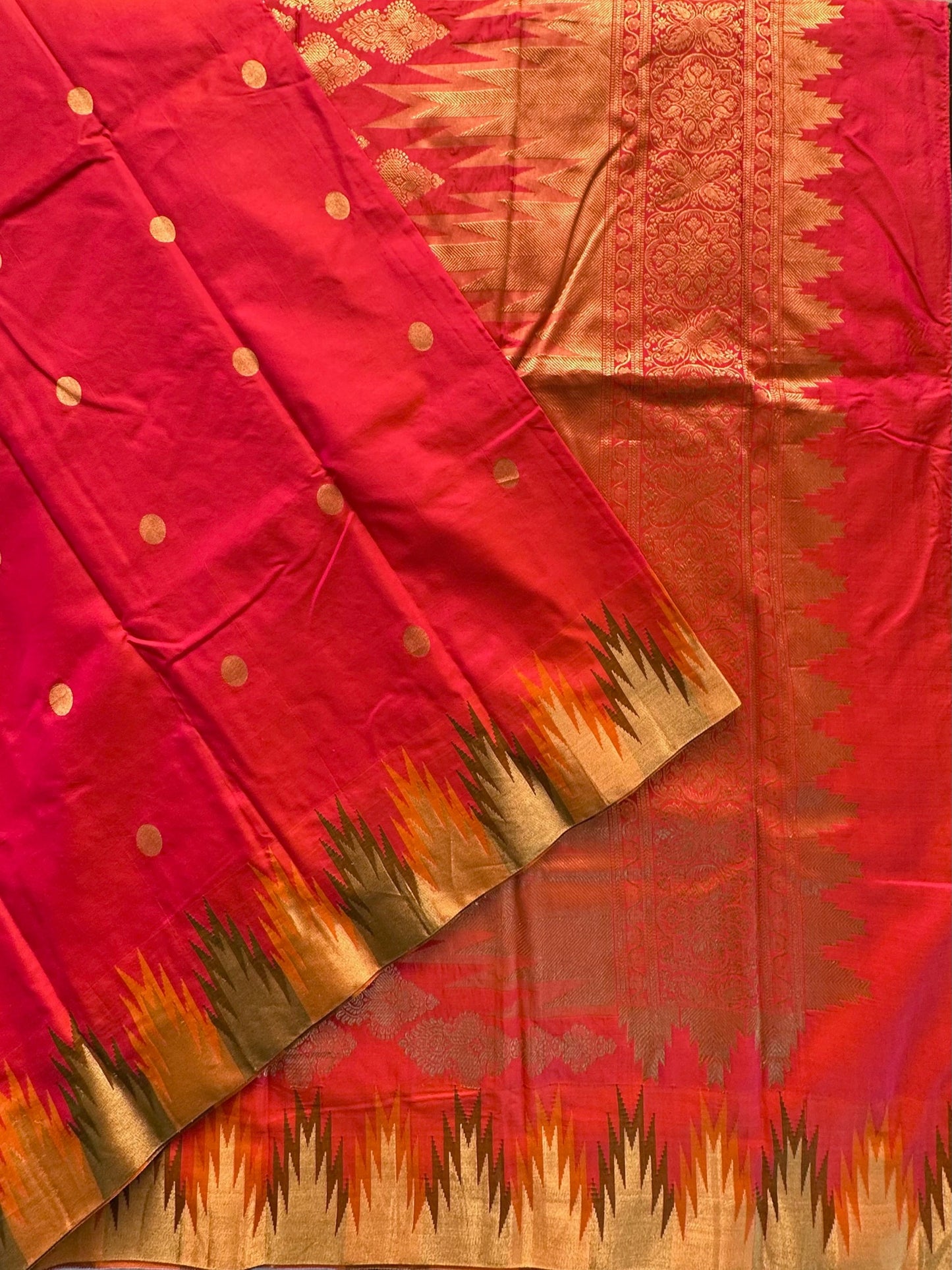 Madurai Temple Buta Pure Silk Saree