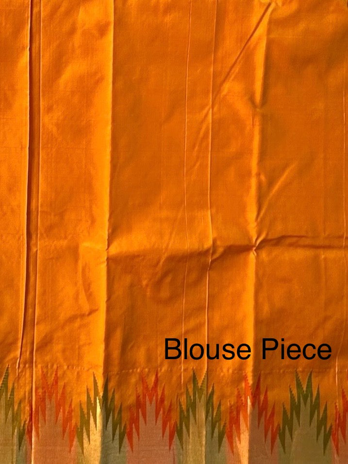 Madurai Temple Border Pure Silk Saree