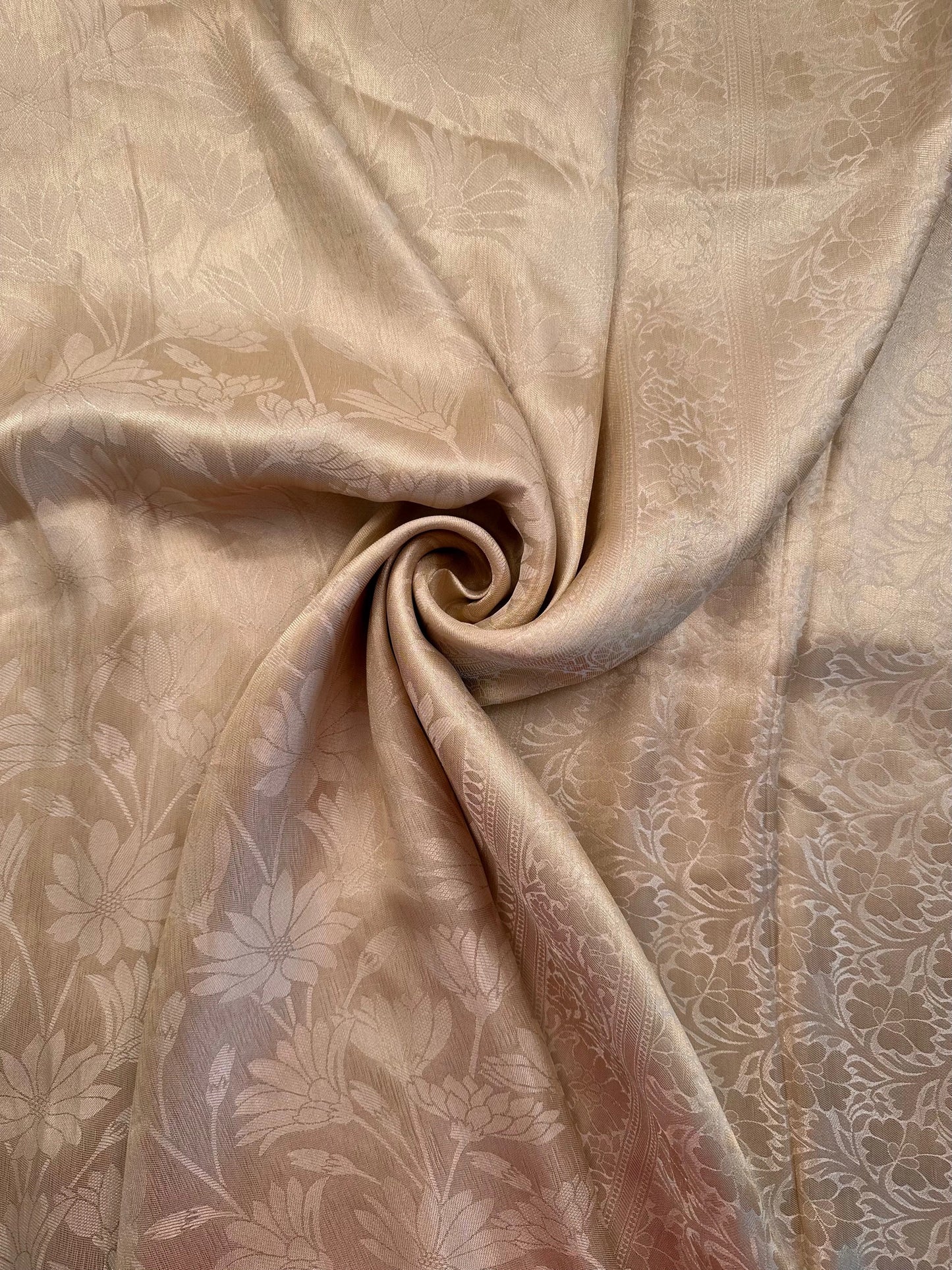 Cream Aditi Jamawar Artificial Silk Saree
