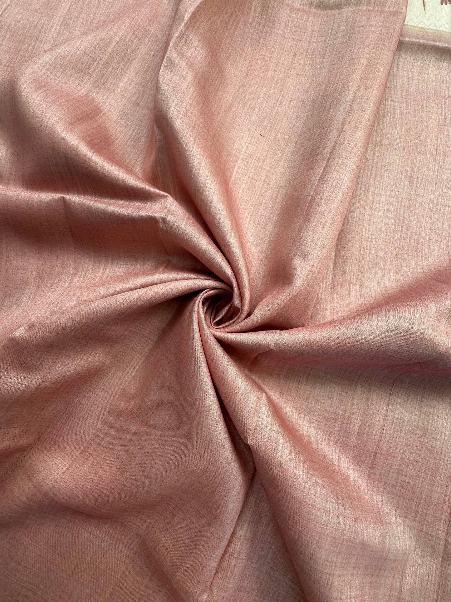 Dusky Pink Hand Print Saree