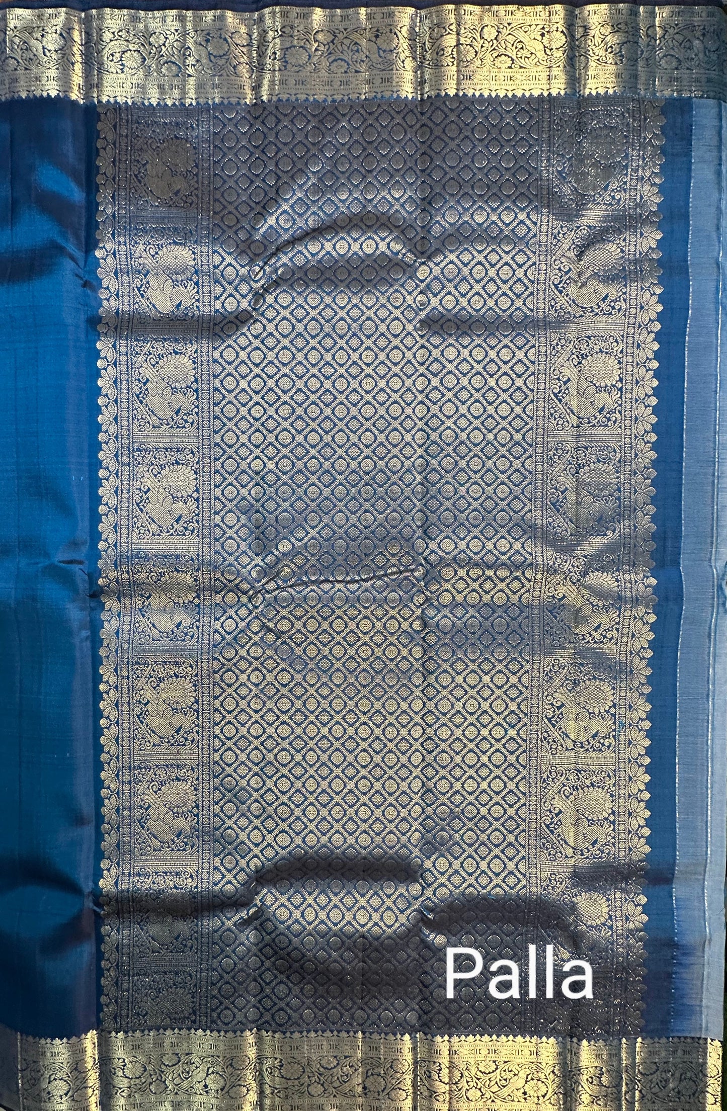Blue Handloom Kanjivaram Pure Silk Saree